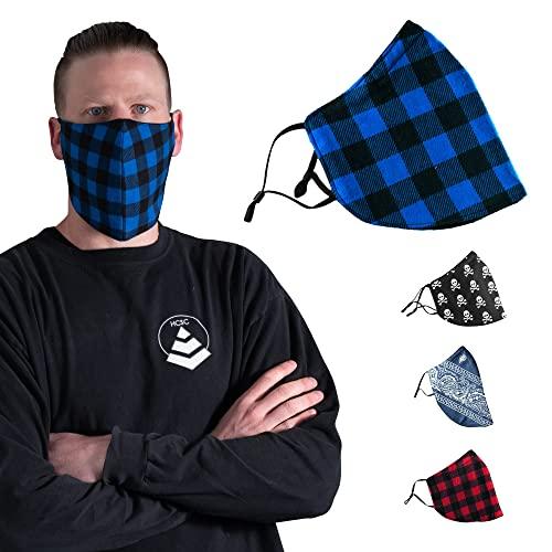 Generic Beard Mask for Men, Beard Mask, Mens Face Mask, Reusable, Adjustable ear band, BEARDSYYC (9 Inches, Biker Black)