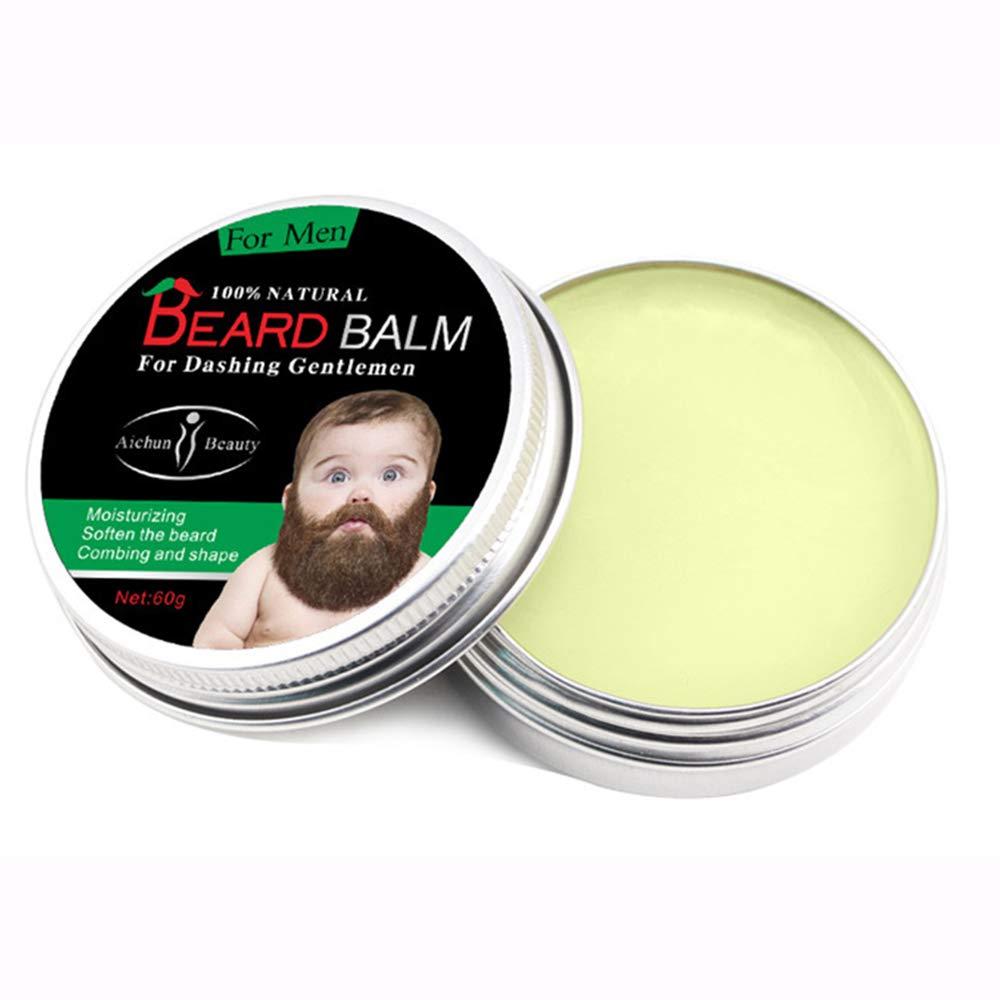 AICHUN BEAUTY AICHUN BEAUTY Men Beard Care Moisturizing Organic Growth Wax 100% Natural Beard Balm For Men 60g / 2.11oz