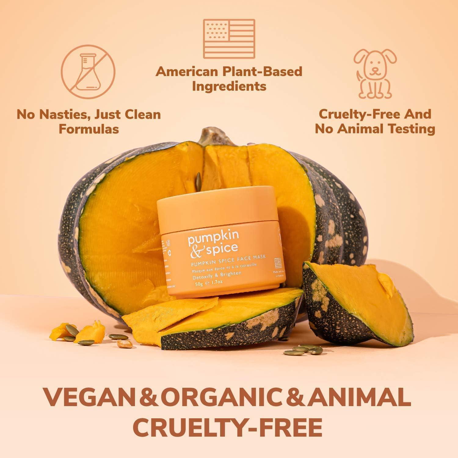 Pumpkin And Spice Pumpkin Spice Clay Enzyme Facial Mask | Removes Pimples, Minimizes Pores, Blackheads, Wrinkles, Breakouts | Hydrates, Tightens, Brightens | Organic Pumpkin Seed Oil Dermal Body Purifying | 50g