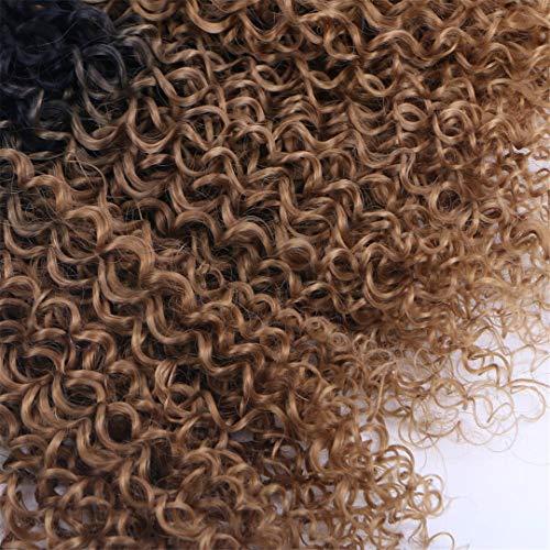 SSJFZM 16-20Inch Curly Hair Weaving Synthetic Curl Hair Extensions For Women T1B613 16inch
