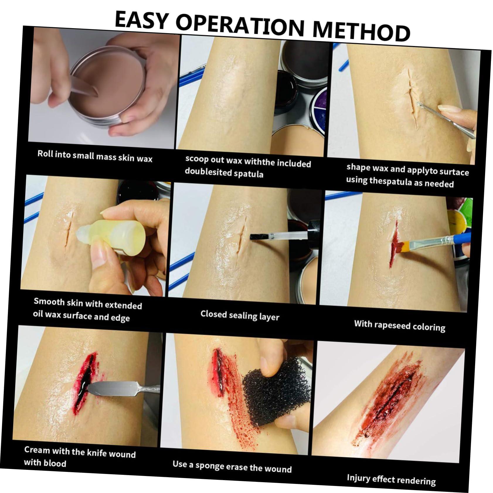 Ipetboom Ipetboom Professional Makeup 2 Pack Special Effects Skin Wax Realistic Wound Scar Wax for Halloween Costumes