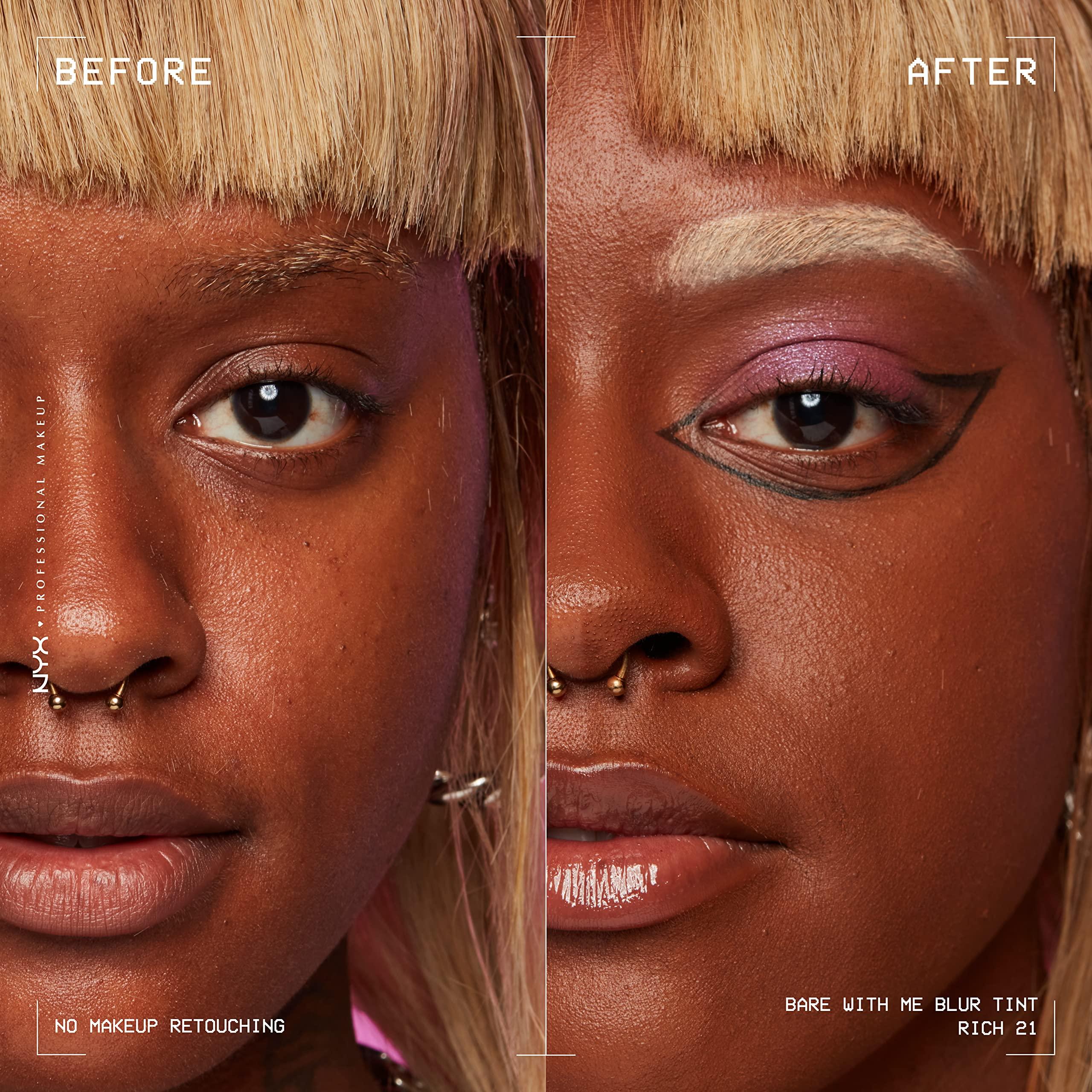 NYX PROFESSIONAL MAKEUP NYX PROFESSIONAL MAKEUP Bare With Me Blur Skin Tint Foundation Make Up with Matcha, Glycerin & Niacinamide - Rich