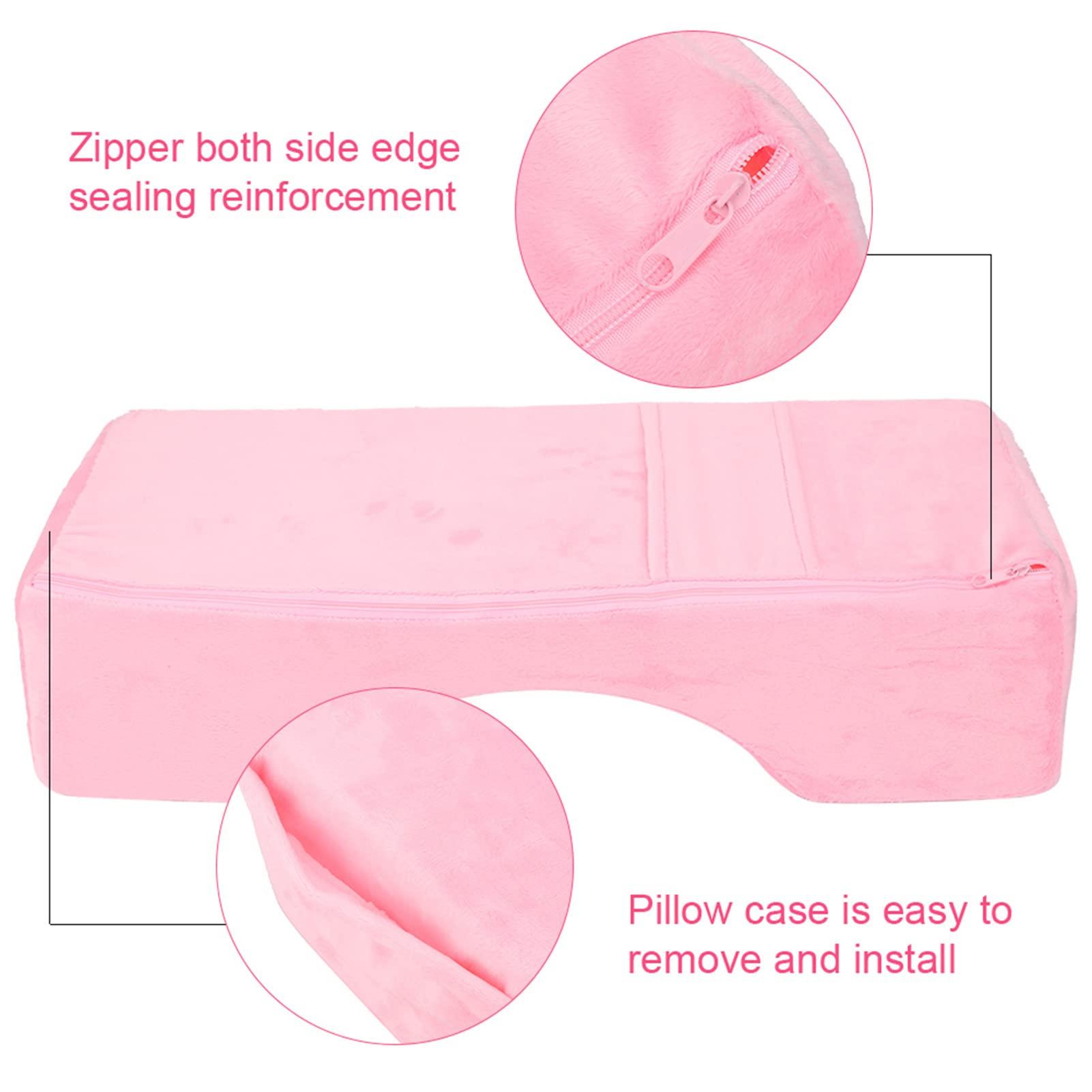 ANKROYU ANKROYU Beauty Salon Eyelash Extension Neck Memory Foam Pillow, Soft Elastic Eyelash Extension Pillow, U Shaped Eyelash Extension Pillow, Lash Pillow for Lash Extensions(Pink)