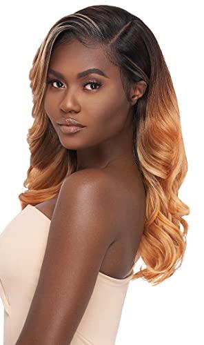 Outre Outre Melted Hairline Lace Front Wig Frontal Effect Hairline No Plucking Required Baby Hairs Included Pre Attached Wide Elastic Band HD Transparent Lace DIVINE (1B)