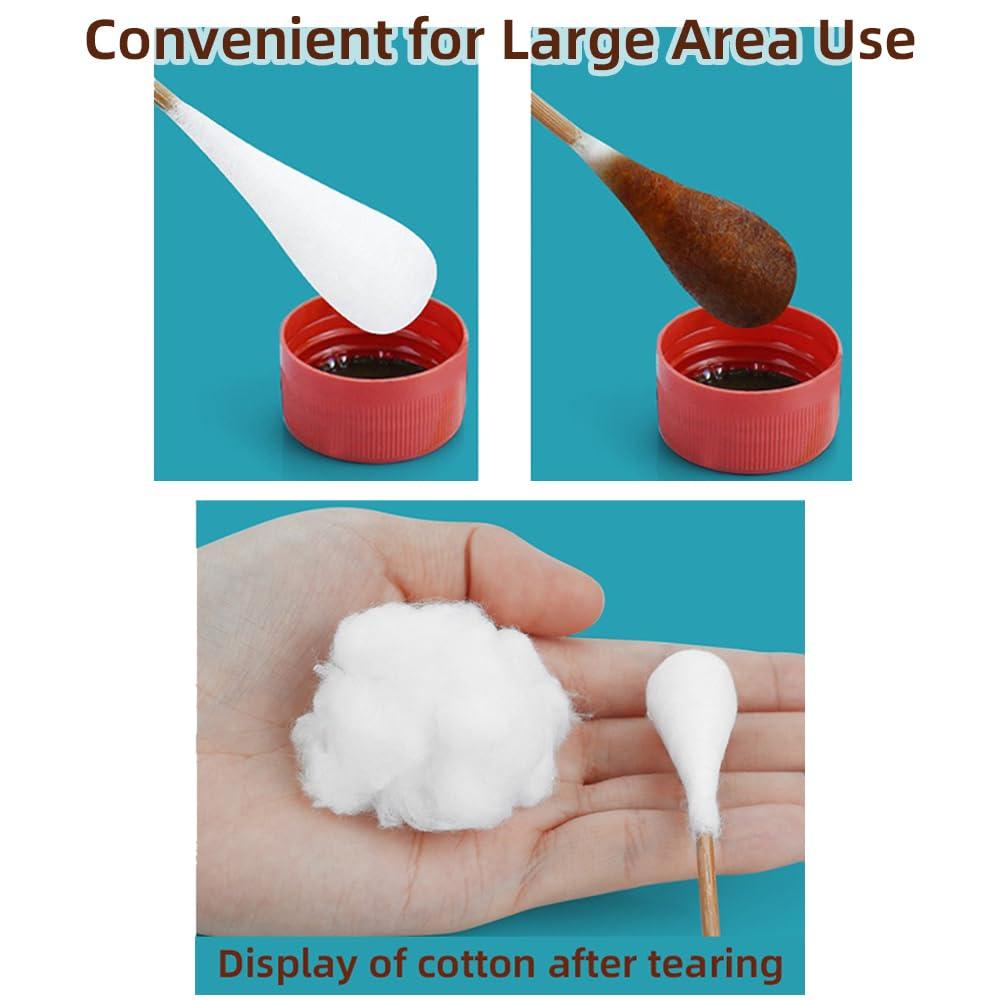 Bolesen Jumbo Cotton Swabs 20cm, White Large Cotton Tips for Gynecology - 20 Sticks/10Bag (2 Sticks/Bag) - Individually Wrapped