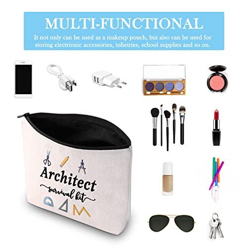GJTIM GJTIM Architecture Gifts Architecture Student Gift Architect Survival Kit Zipper Pouch Funny Makeup Bag for Architects (Survival Kit Architect bag)