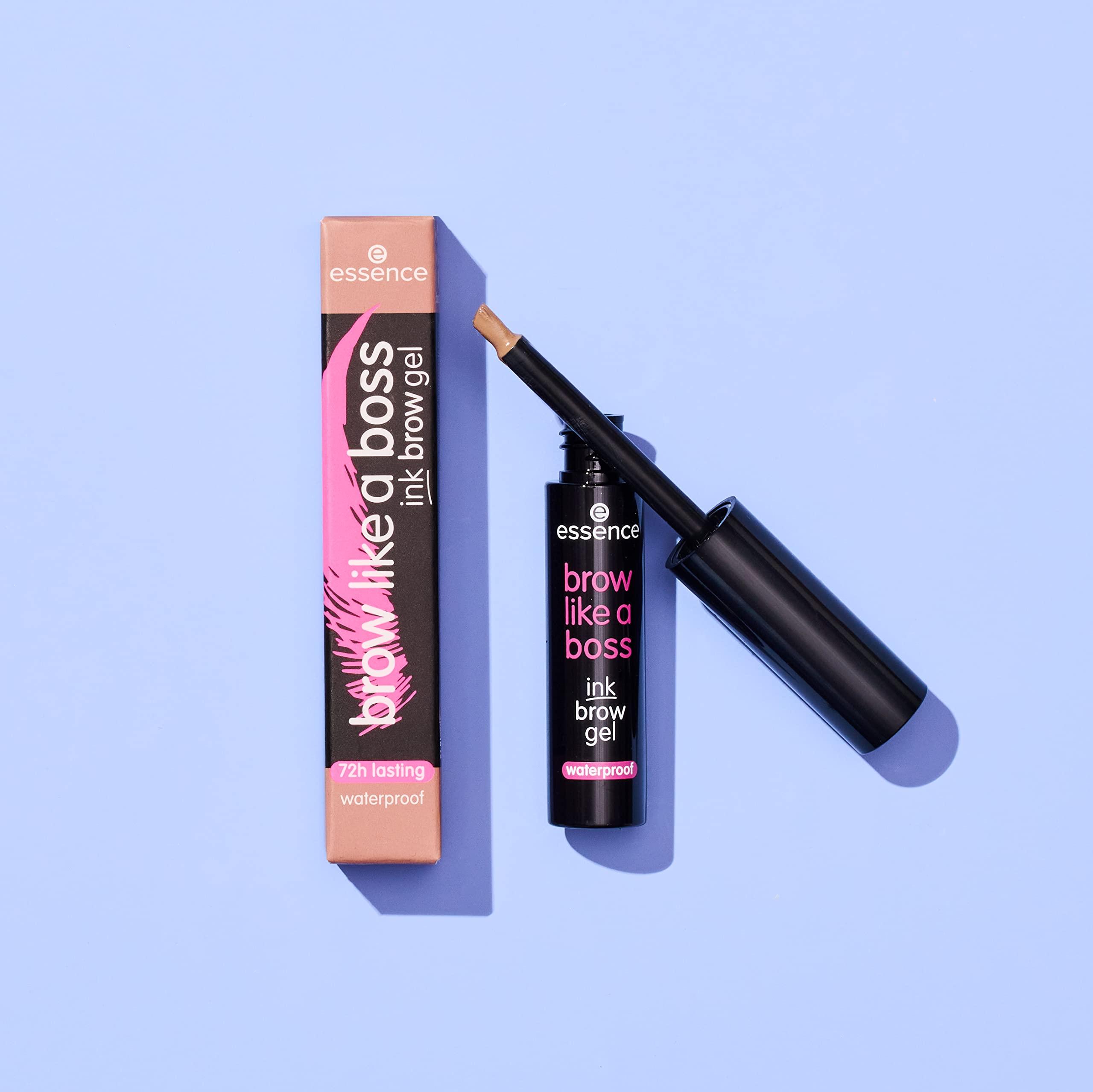 essence cosmetics essence | Brow Like A Boss Brow Gel | Waterproof & Smudge Proof Tinted Brow Gel | Vegan & Cruelty Free, Paraben Free (01 | Blonde)