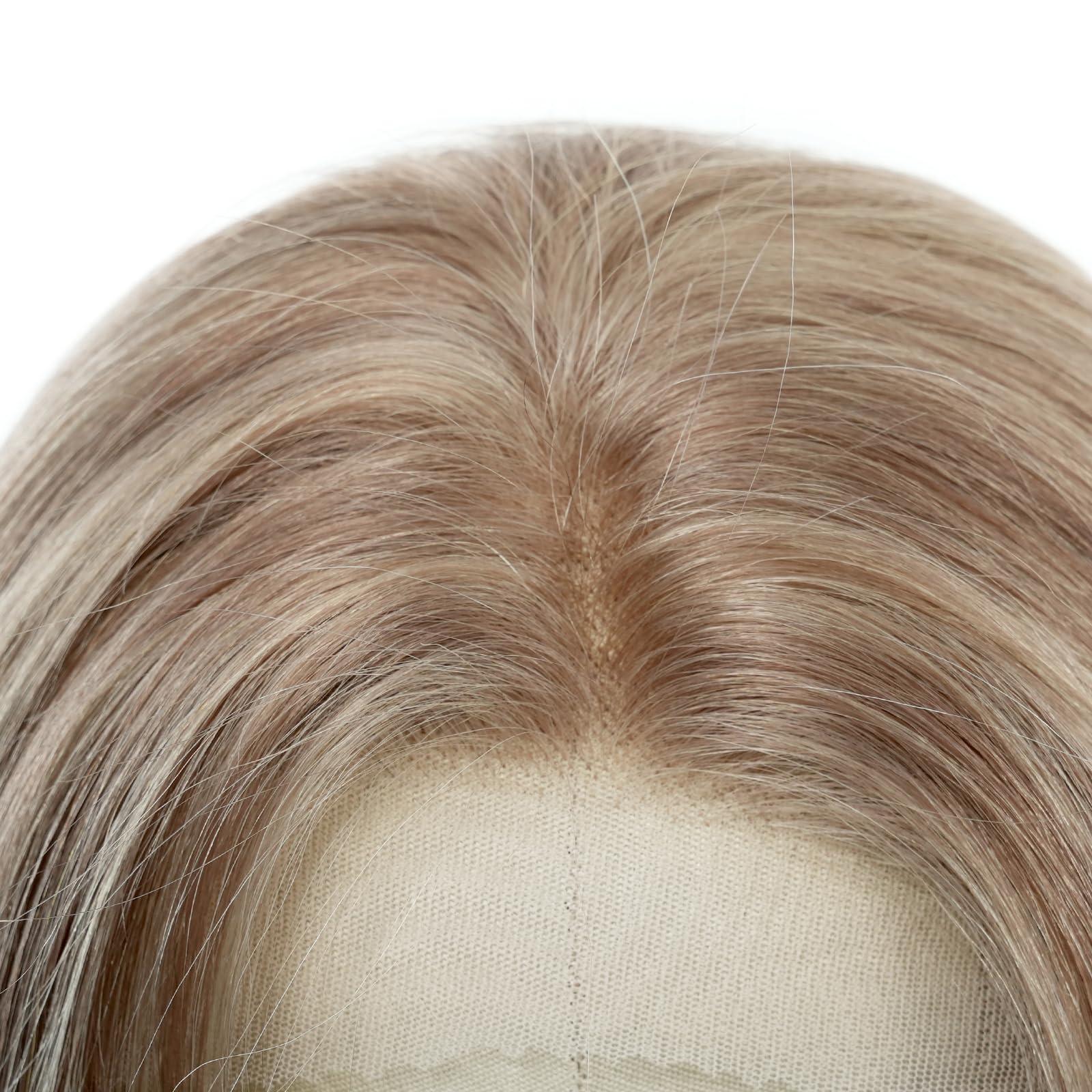 DWY DWY Ash Blonde Wig Human Hair with Highlights Lace Front Wigs Human Hair Long Straight Blonde Wigs for Women 13x4 HD Lace Front Wigs Human Hair Highlights