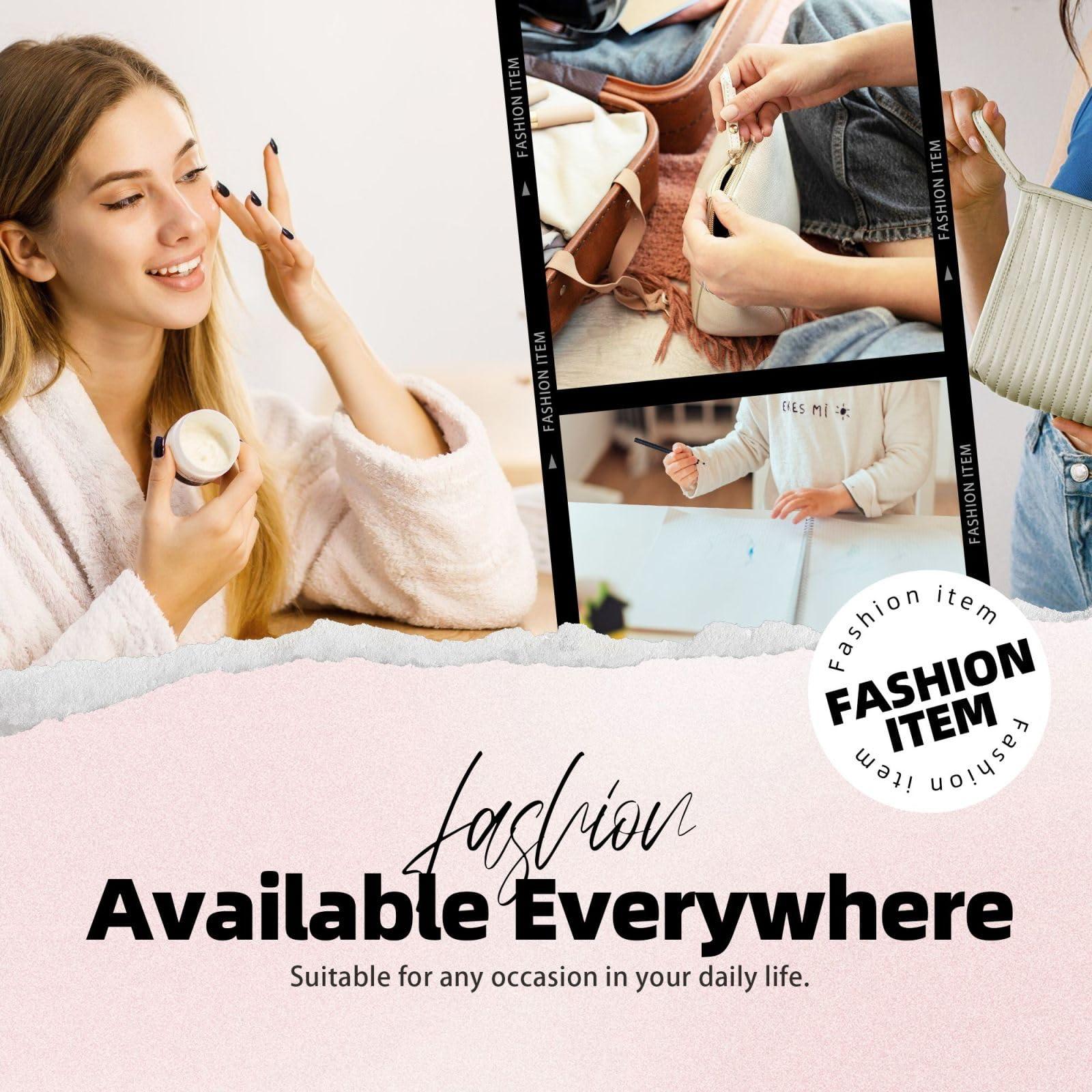 ESASAM Flamingo Printed Leather Travel Wash Bag, Stylish And Durable, Easy To Carry