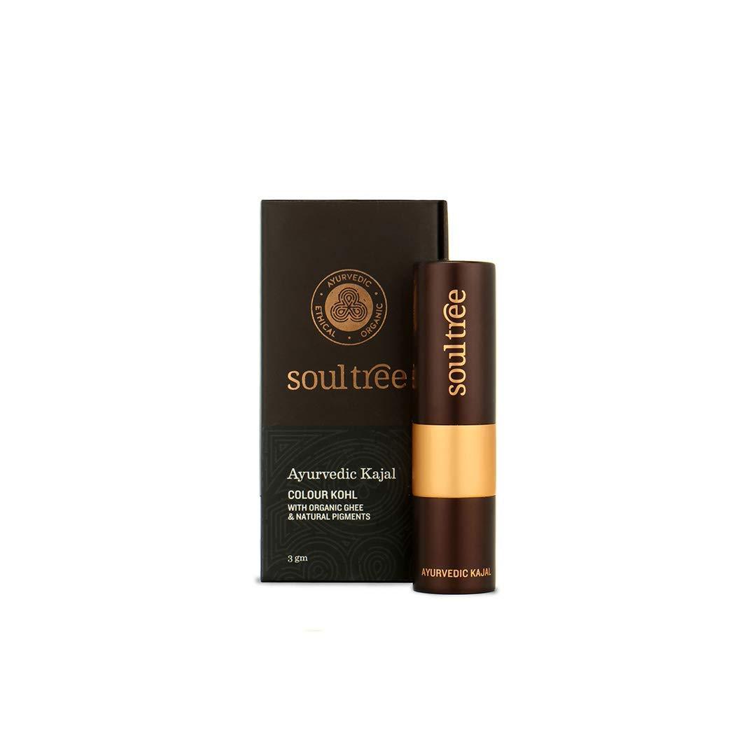 India Ayurvedic Pure Black Kajal - 100% Natural, Matte Finish for Soothing & Cleansing effect, 3g