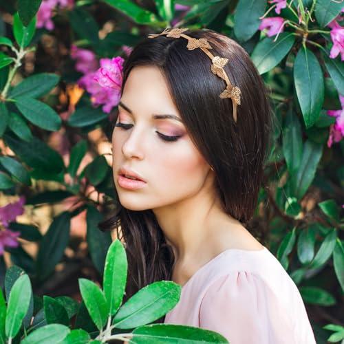 Beaupretty Butterfly Headband,Hollow Metal Headband Alloy Tiara Headpiece Hair Accessories for Women Girls,Gold
