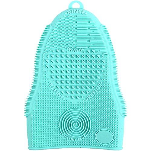 ScivoKaval ScivoKaval Makeup Brush Cleaner Glove Mat Mitt Silicone Cosmetic Cleaning Scrubber Tool Face Brushes and Eye Brush Washing Pad Mint Green