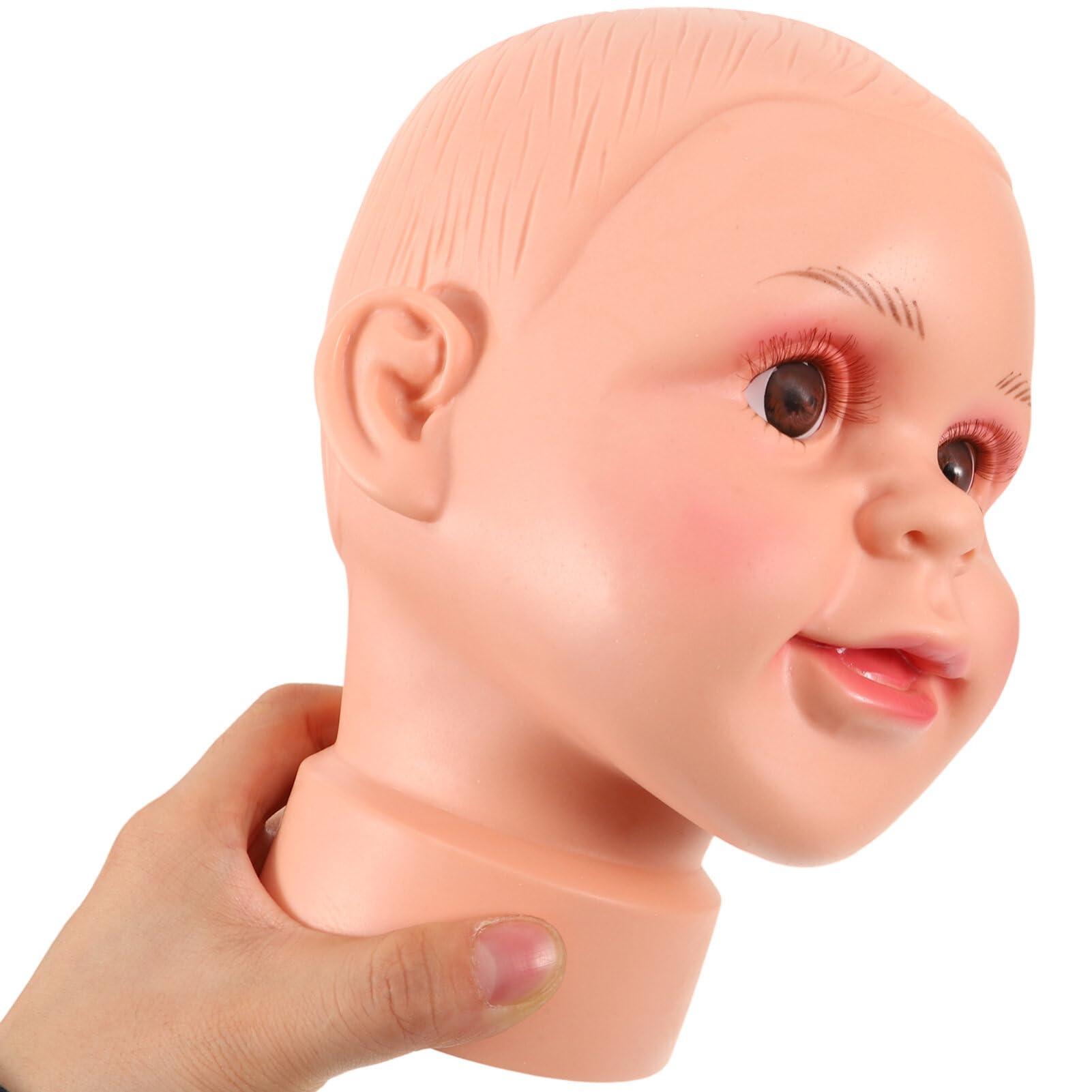 SOLUSTRE SOLUSTRE Baby Mannequin Head, Baby Boy Girl Children Mannequin Manikin Head Kid Mannequin Head Display for Hair Wigs Scarf Hats Sunglasses Stand