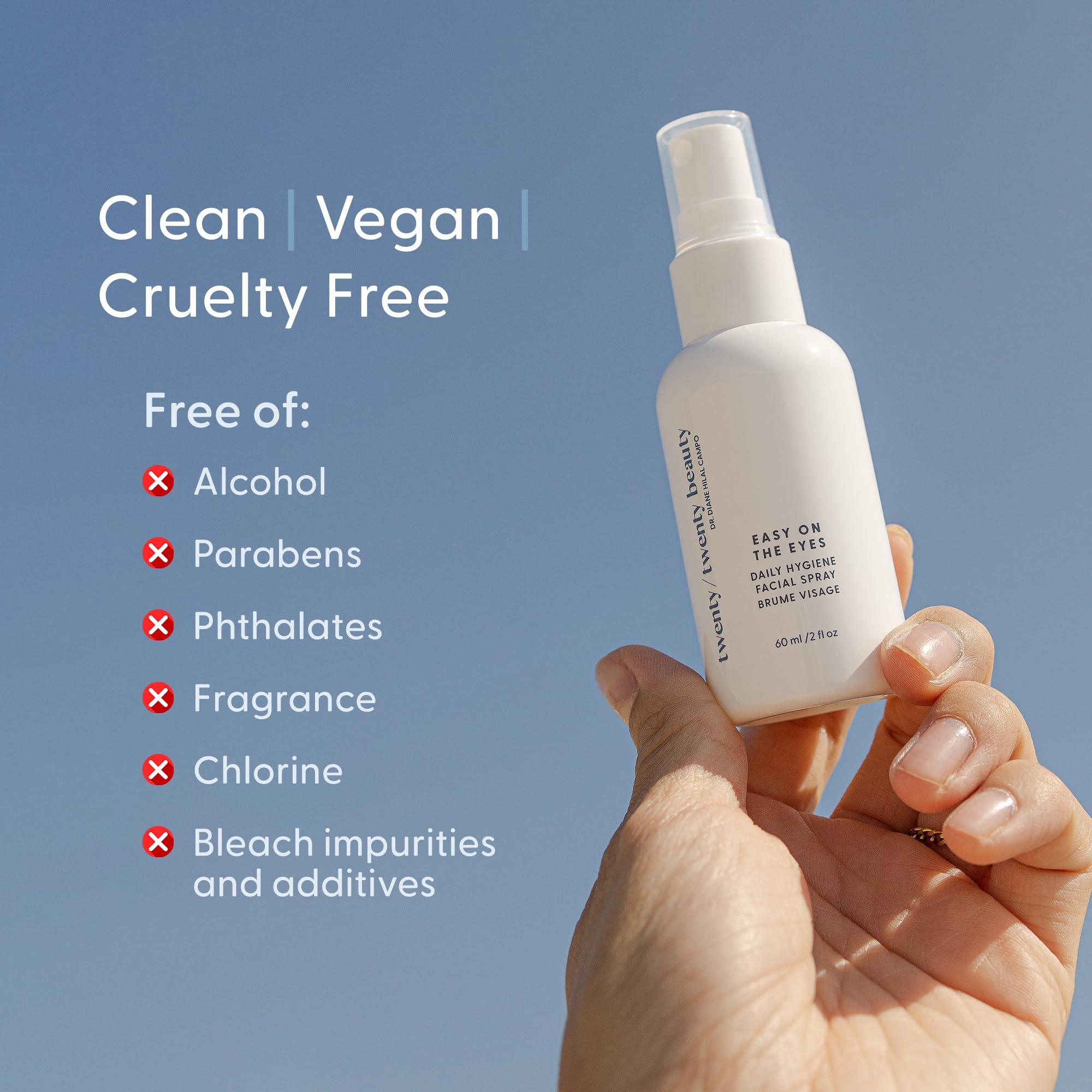 twenty/twenty beauty twenty/twenty Easy On The Eyes  0.02% Hypochlorous Acid Spray to Cleanse Eyelashes  Reduce Eyelid Irritation  Safe for Sensitive Skin  Ophthalmologist DevelopedVegan, Clean Ingredients  60ml