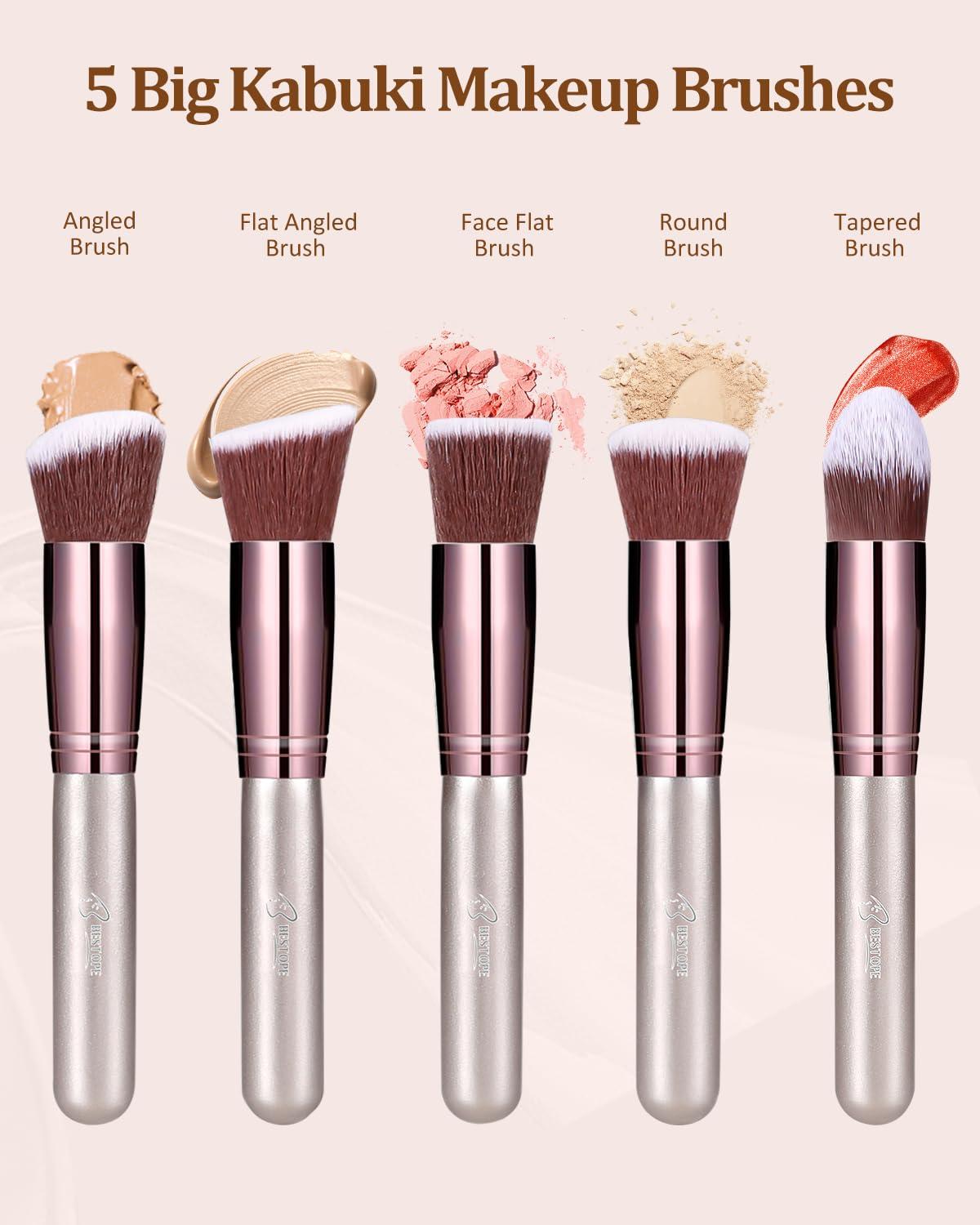 BESTOPE PRO Makeup Brushes Makeup Brush Set, BESTOPE PRO Makeup Brushes Kit, 16Pcs Professional Makeup Brush Set for Eye and Face, Foundation Powder Concealers Blush Eyeshadow Brush Make UP Brushes Kit Champagne