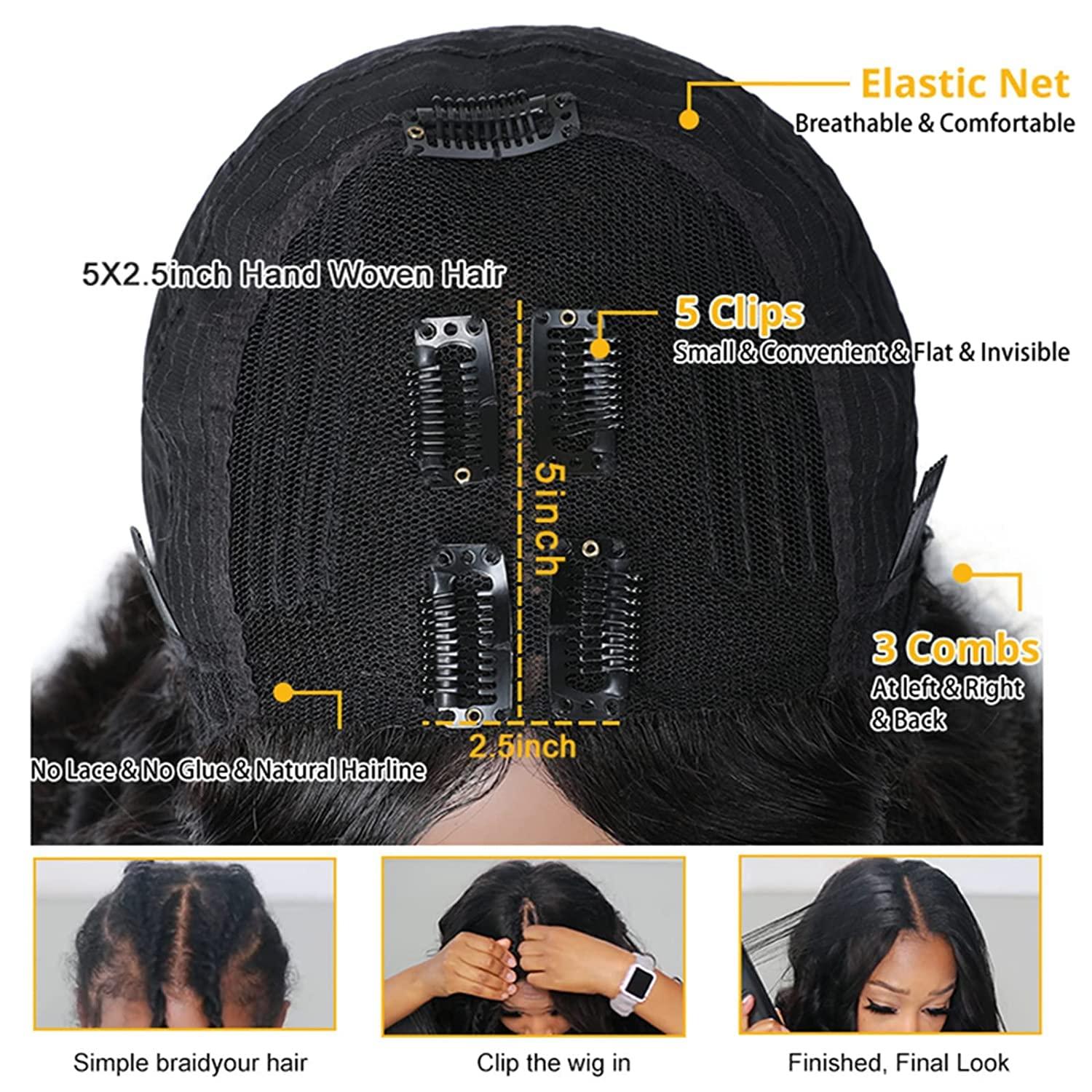 KLAIYI KLAIYI Dark Root Ombre Highlight Brown Curly V Part Wigs Human Hair Upgrade U Part Wigs Human Hair for Women Balayage Highlights FB30 Color V Part Wigs No Leave Out Curly Wigs 150% Density 22Inch