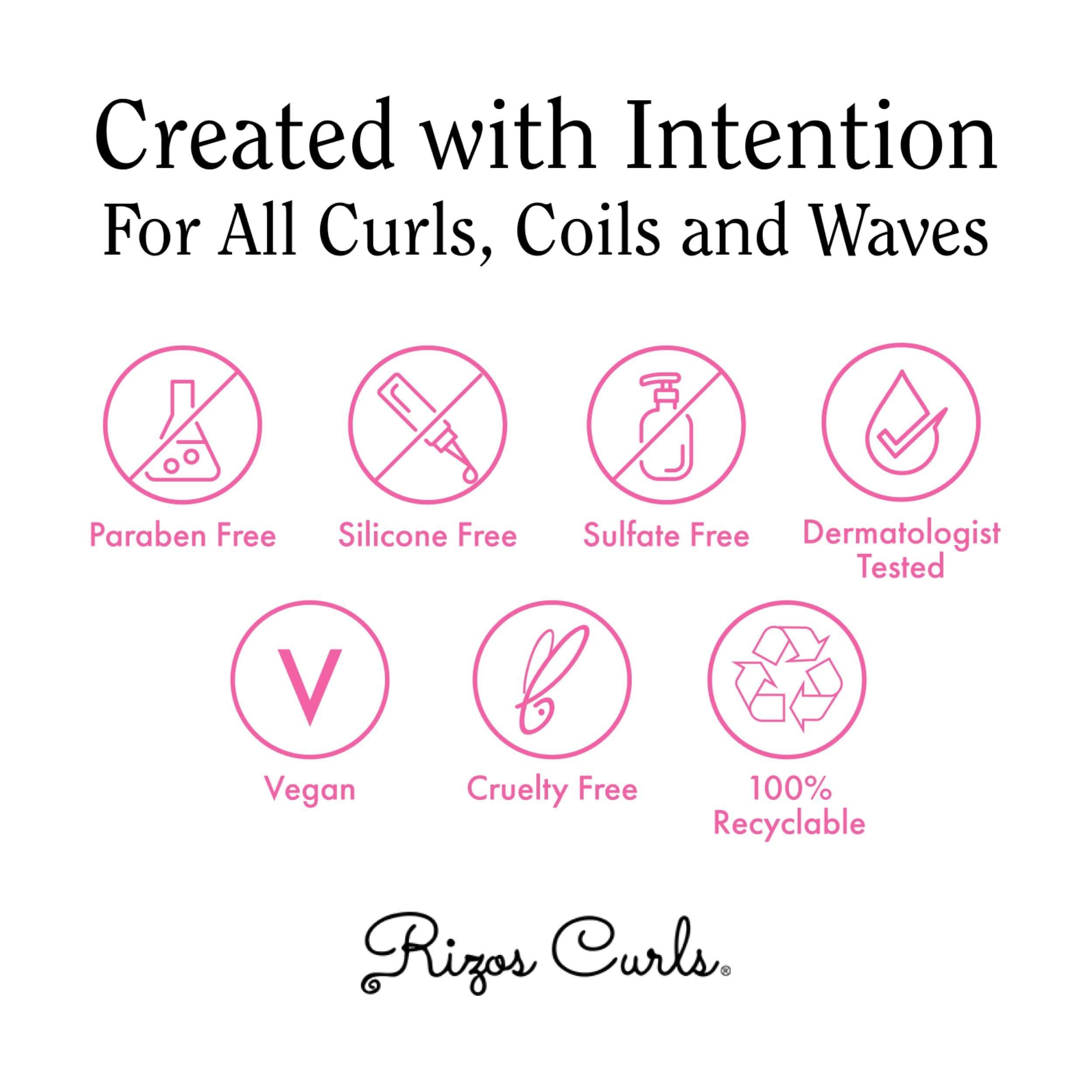 Rizos Curls Rizos Curls Travel Hydrating Shampoo, Gently Cleanse, Deeply Moisturizes & Nourishes Scalp, Soft & Healthy Hair from Shea Butter & Moringa Oil, 2.5 oz