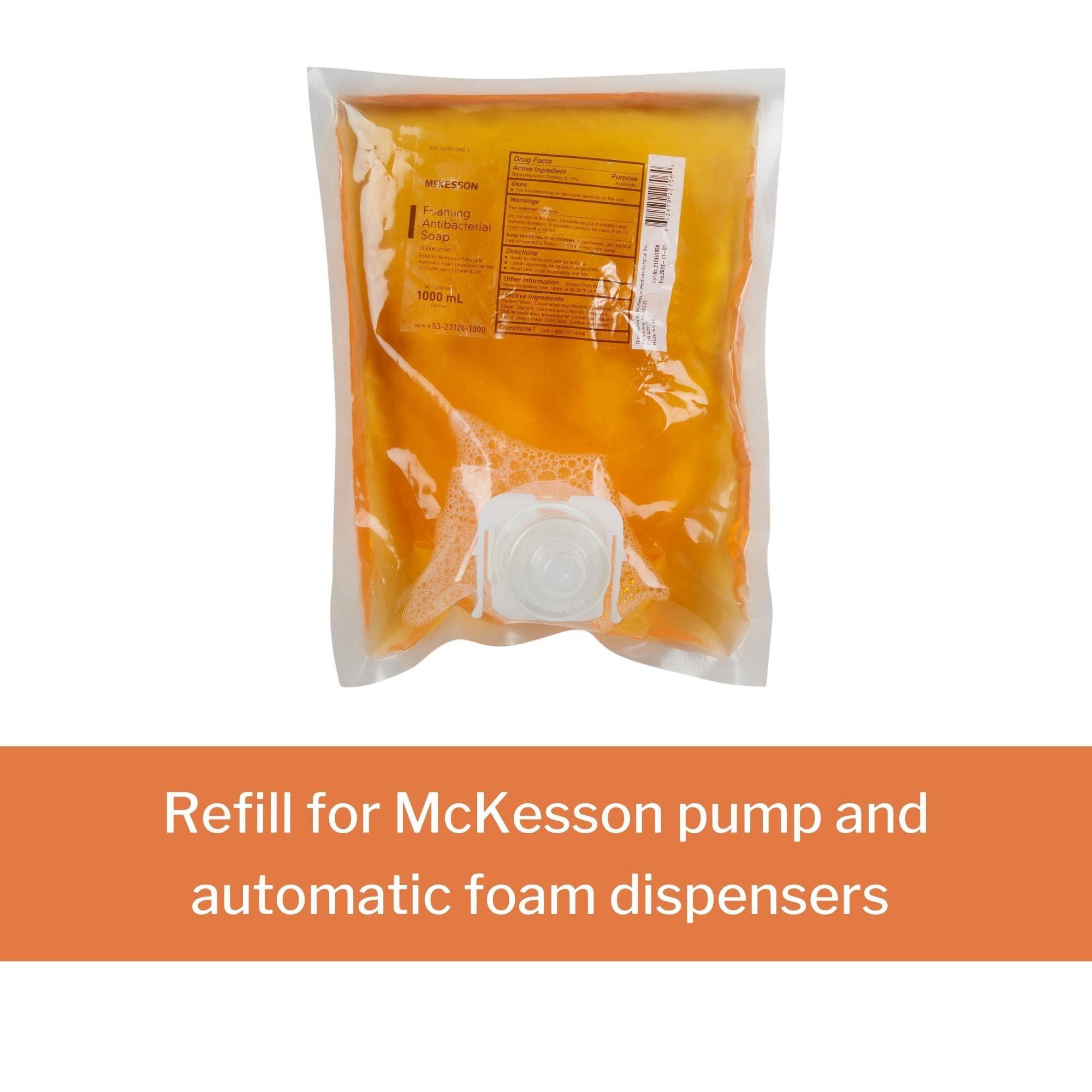 McKesson McKesson Foaming Hand Soap Refill, 1000 mL [Pack of 1] Foaming Dispenser Refill, Clean Scent
