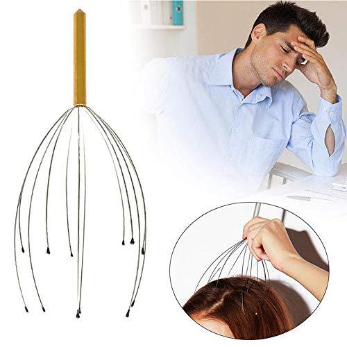 AnHua AnHua 1 Pcs Head Wire Massage Claw Octopus Scalp Massage Claws Clearing Veins Soothing Brain Refreshing Head Relaxer Hair Claw (Gold)