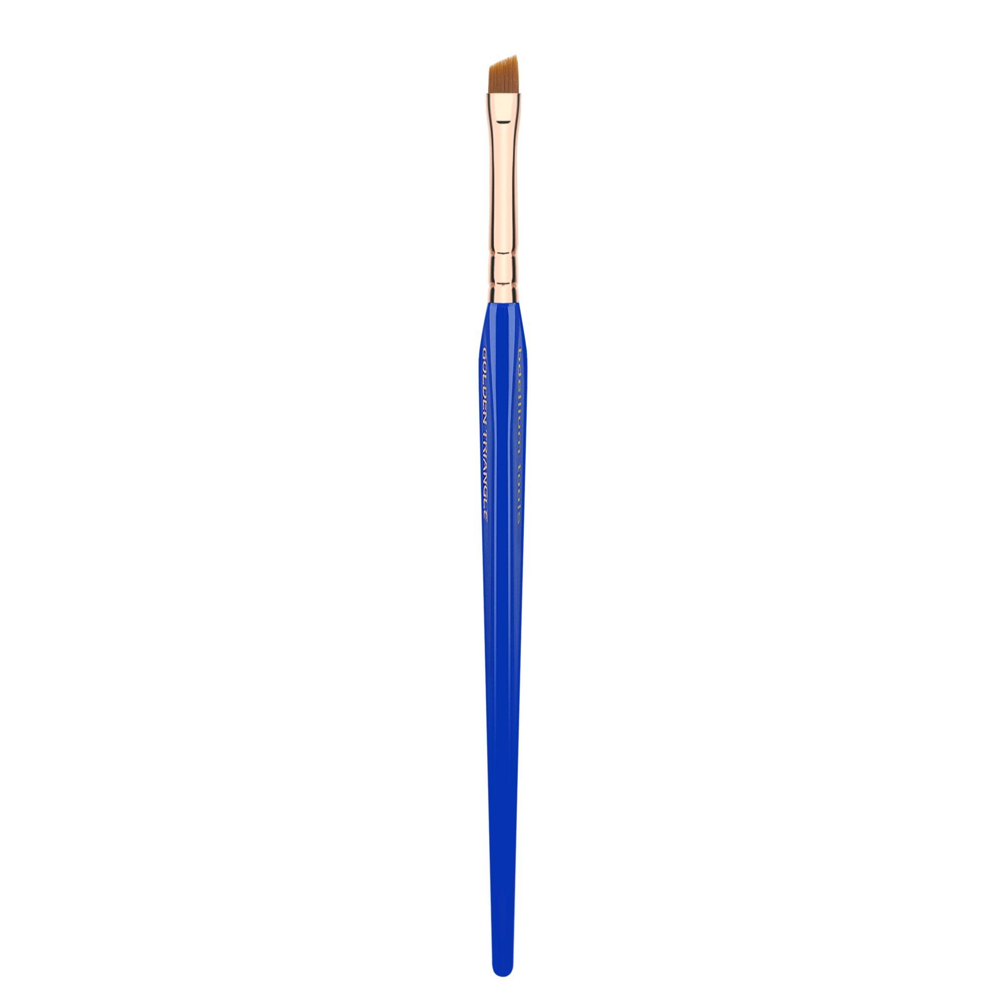 BDELLIUM TOOLS Bdellium Tools Professional Makeup Brush - Golden Triangle 762 Small Angle - With All Vegan and Soft Synthetic Fibers, For Shaping & Filling Eyebrows (Blue, 1pc)