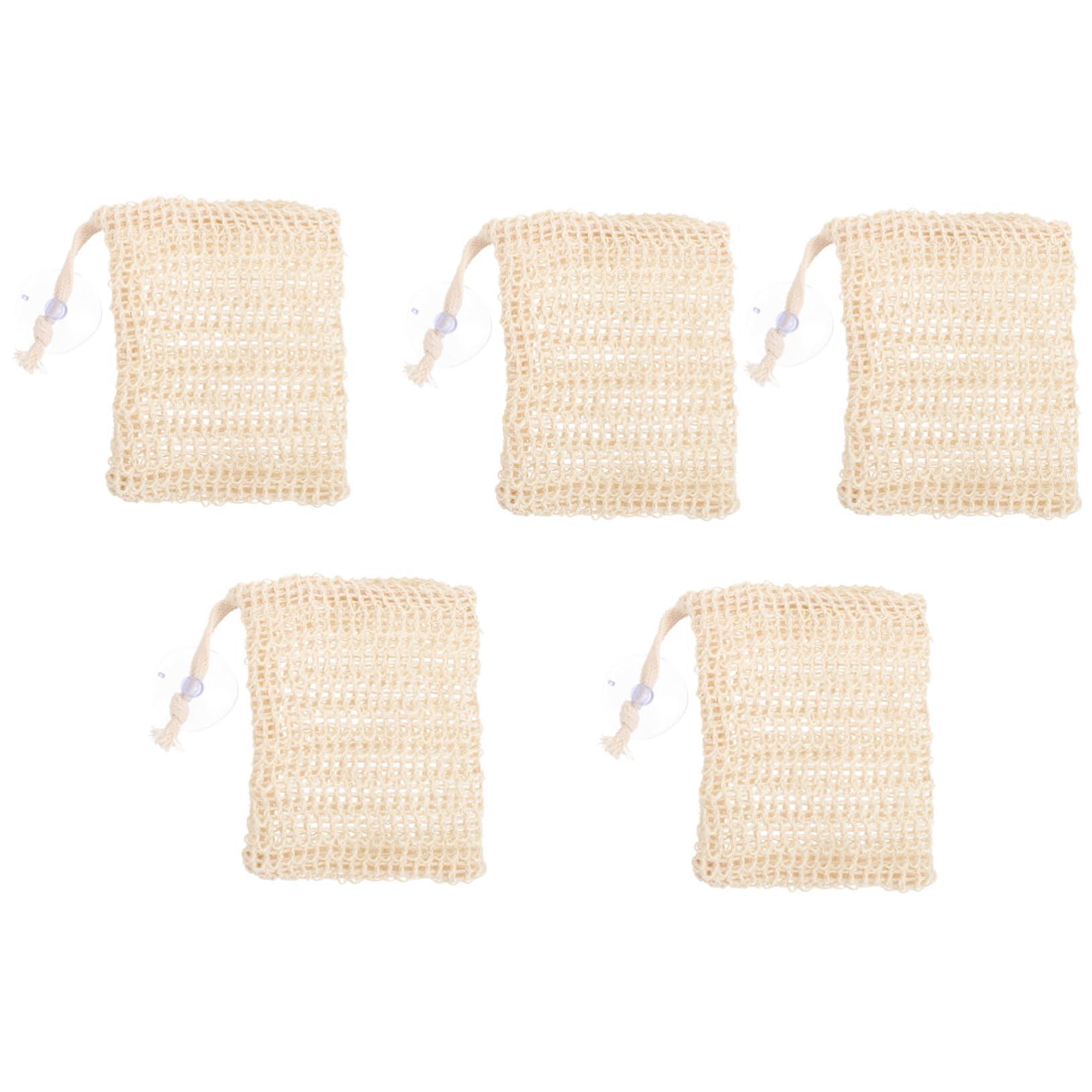 NOLITOY NOLITOY Loofah Holder Travel Pouch 20 Pcs Net Scrubber Soap African Net Sponge Suction Cups for Body Scrub Pouch Foaming Pouch Foam Loofahs Travel Mug Self Made Cotton Linen