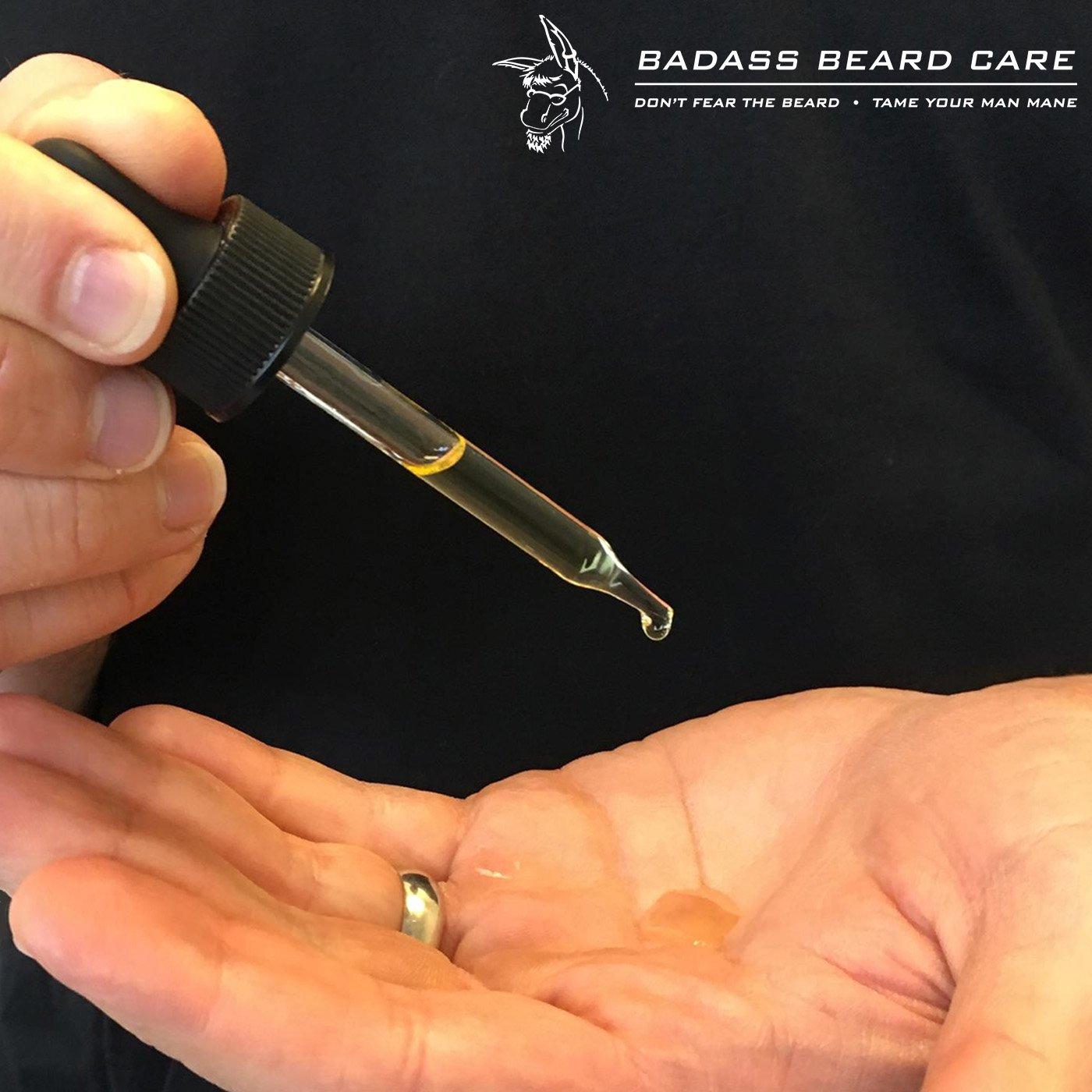 Badass Beard Care Badass Beard Care Oil For Men - Secret Agent Scent, 1 Ounce - All Natural Ingredients, Keeps Beard and Mustache Full, Soft and Healthy