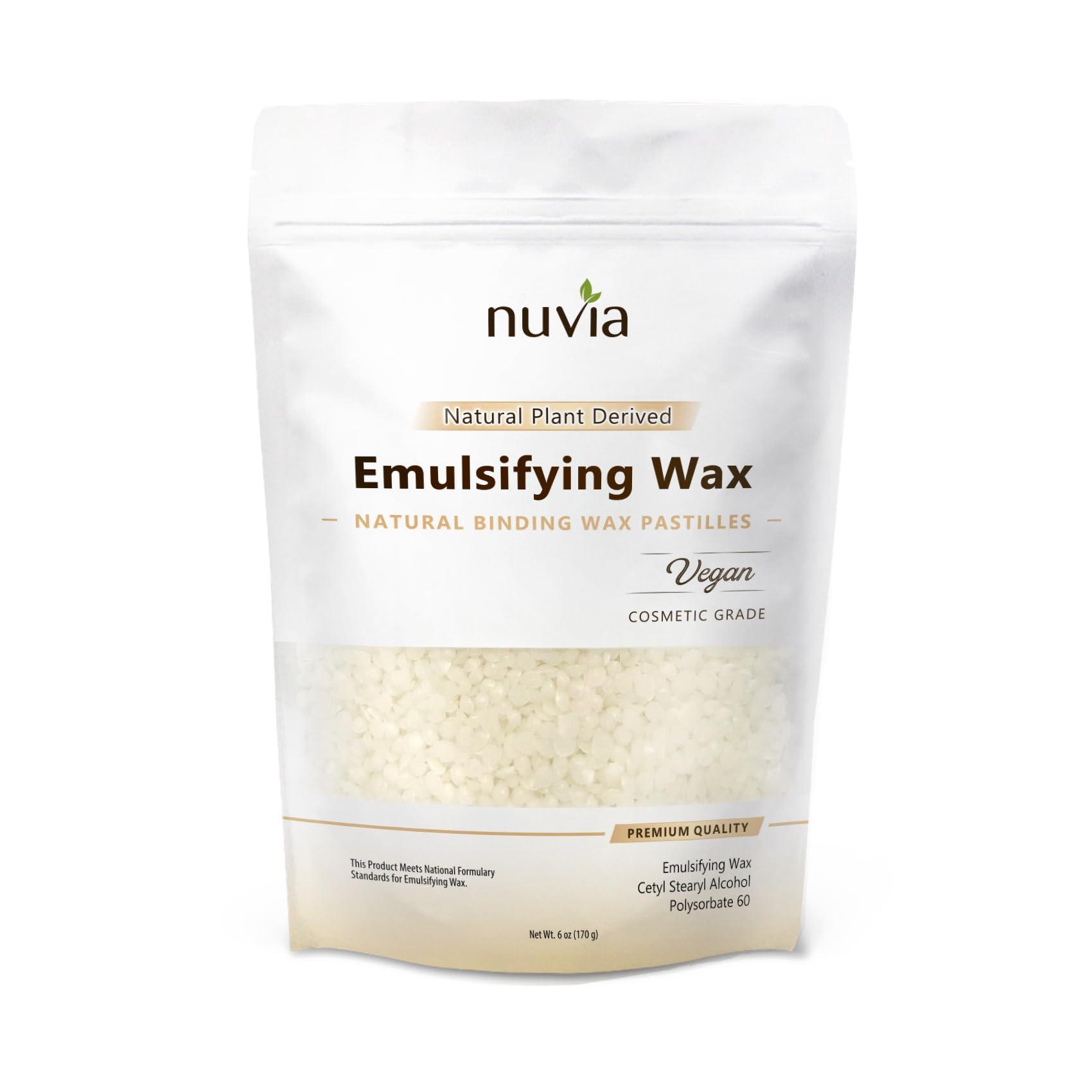 Nuvia Organics Nuvia Organics Emulsifying Wax, 100% Natural Plant Derived, NF, Cosmetic & Food Grade; 6oz