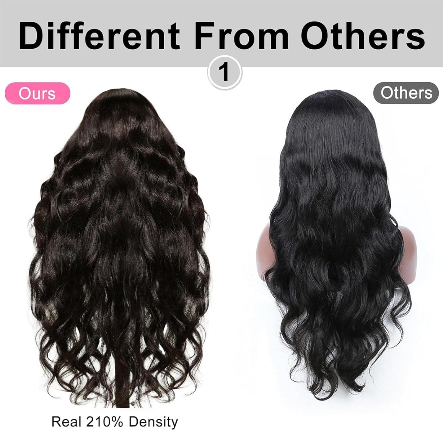 Arabella Arabella Glueless Lace Front Wigs Human Hair 13x4 Tiny Knots Real Pre Bleached Body Wave Wigs Human Hair 210% Density Upgraded Body Wave(20inch, 13x4 Body Wave Wig)