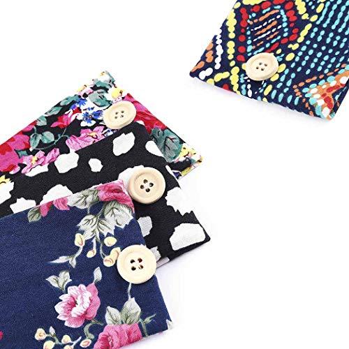 Bohend Bohend Boho Button Headbands Wide Women 4 Pack Flower Hair Bands for Nurse Cotton Stretchy Daily Use Yoga Hair Accessories for Women and Girls