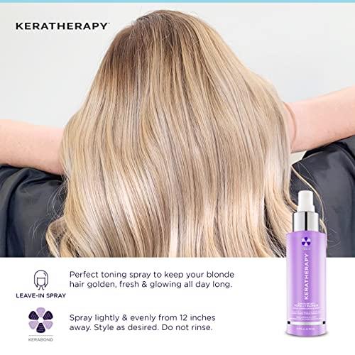 KERATHERAPY KERATHERAPY Keratin Infused Totally Blonde Violet Toning Shampoo, 10.1 fl. oz, 300 ml - Violet Shampoo for Blonde Color Treated Hair, Brassy, Silver, & Highlighted - Sulfate & Paraben Free