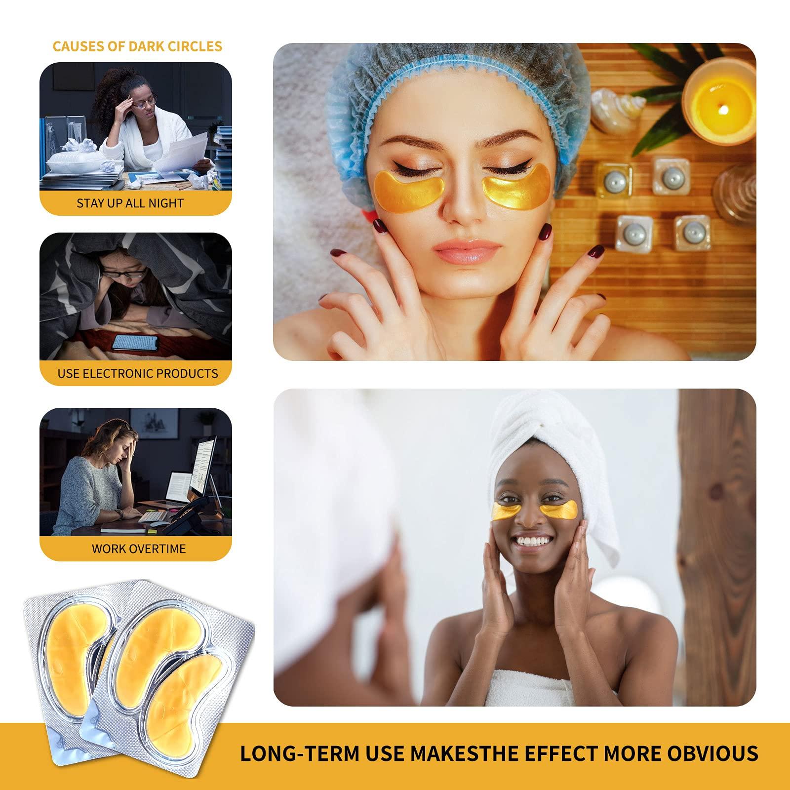 LAVDIK LAVDIK Under Eye Patches, 24K Gold Eye Mask - 12 Pairs, Collagen Eye Patch for Puffy Eyes and Dark Circles and Anti-Aging, Deep Moisturizing Eye Treatment Masks for Women and Men