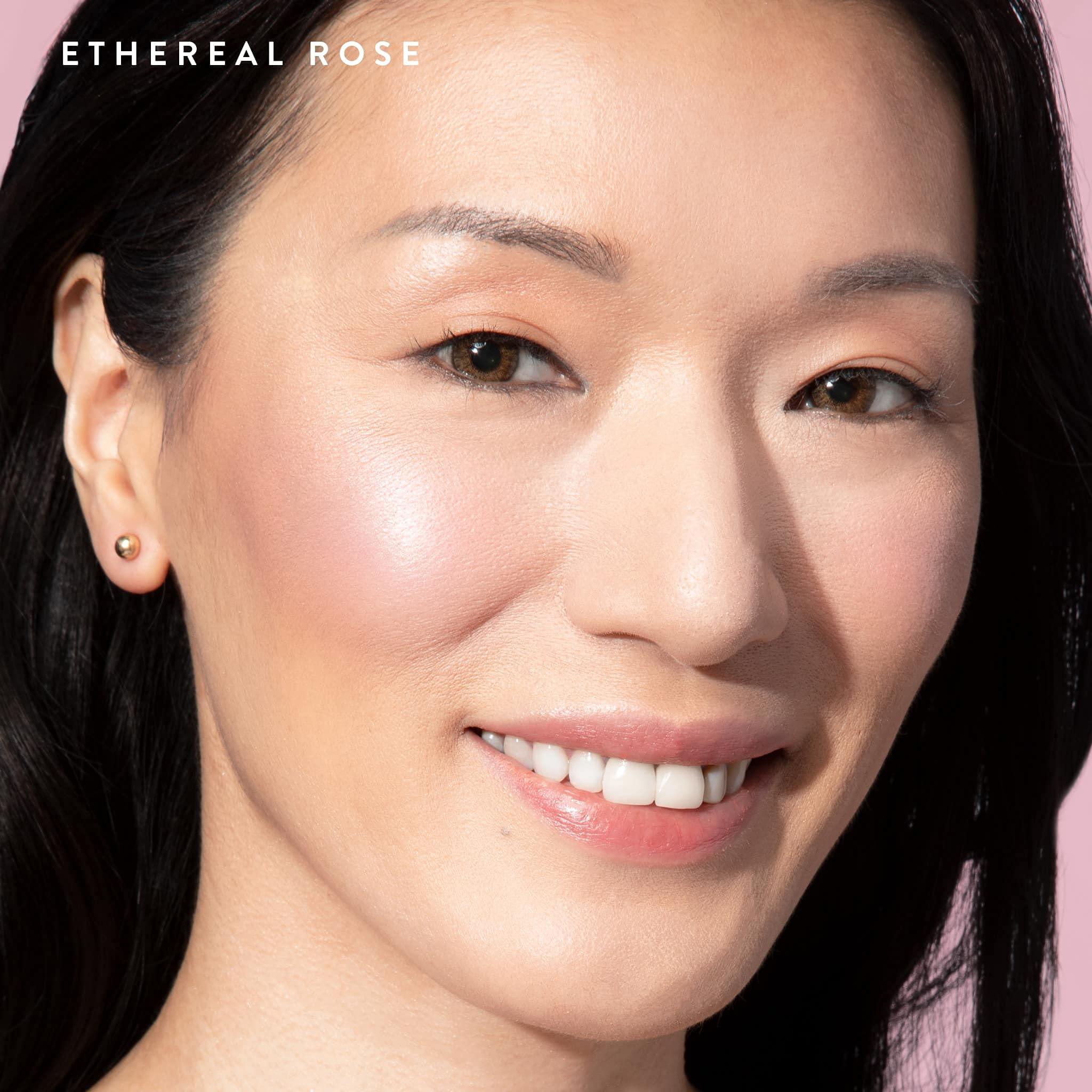 LAURA GELLER NEW YORK LAURA GELLER NEW YORK Baked Blush-n-Brighten Marbleized Blush + Angled Blush Brush (04 Ethereal Rose, 47mm)