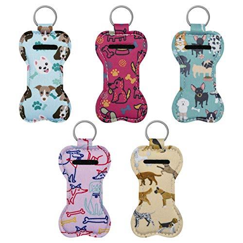 Beautyflier Beautyflier Neoprene Chapstick Lipstick Keychain Holder (Dog Pattern)