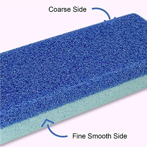 MARYTON Maryton Foot Pumice Stone for Feet Hard Skin Callus Remover and Scrubber (Pack of 4) (Blue)