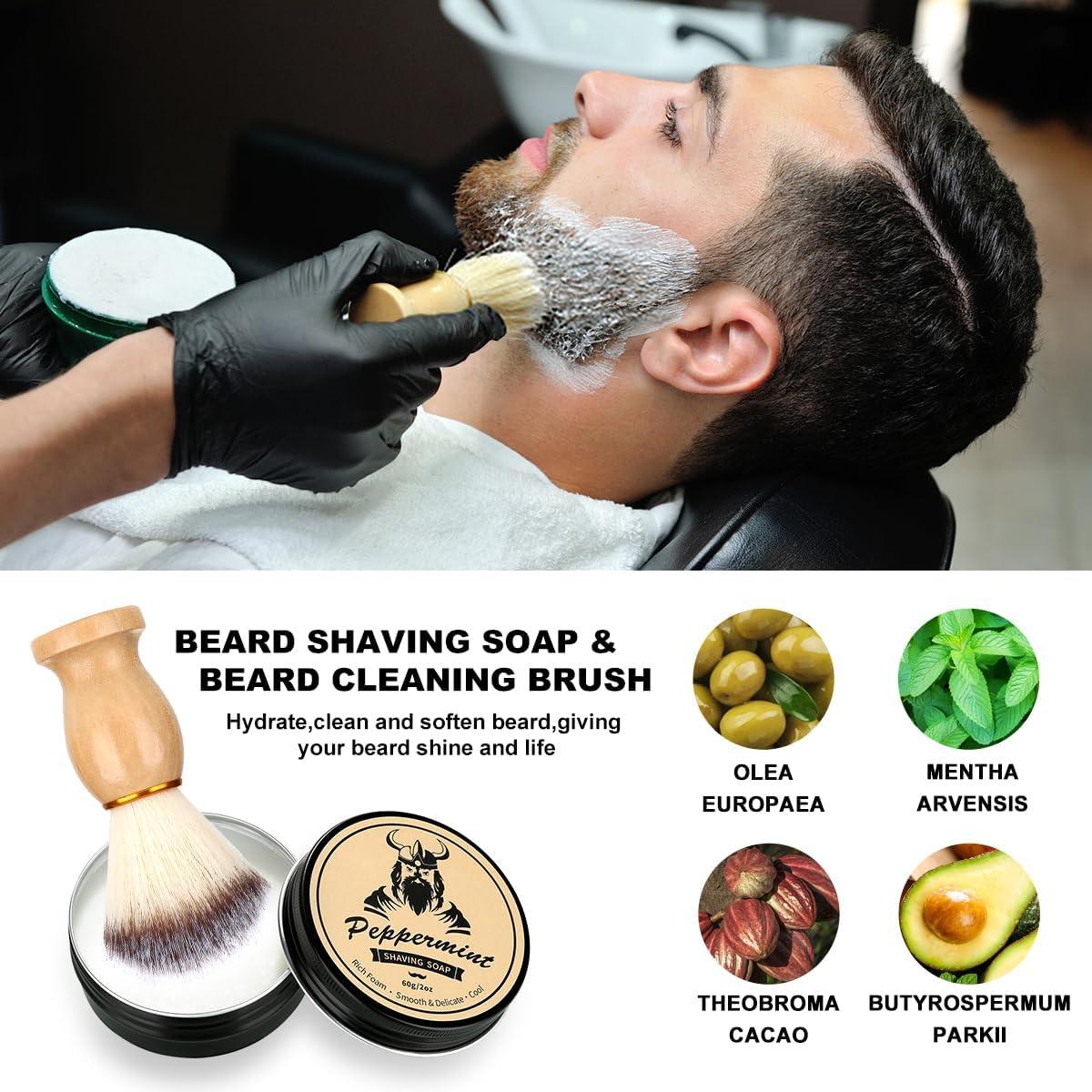 EXREIZST Beard Care Kit Gifts for Men, 9 Pcs Beard Grooming Kit, Beard Club Kit is a Unique Men\'s Gifts for Men Dad Husband Boyfriend, Father\'s Day Anniversary Birthday Christmas Gifts Ideas for Dad Him Boss
