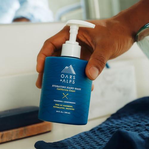 Oars + Alps Oars + Alps Hydrating Liquid Hand Soap, Made with Coconut Oil & Aloe Vera to Moisturize Dry Hands, Gentle Hand Wash with Vitamin E, California Coast Scent, 10 Fl. Oz Bottle (Pack of 2)