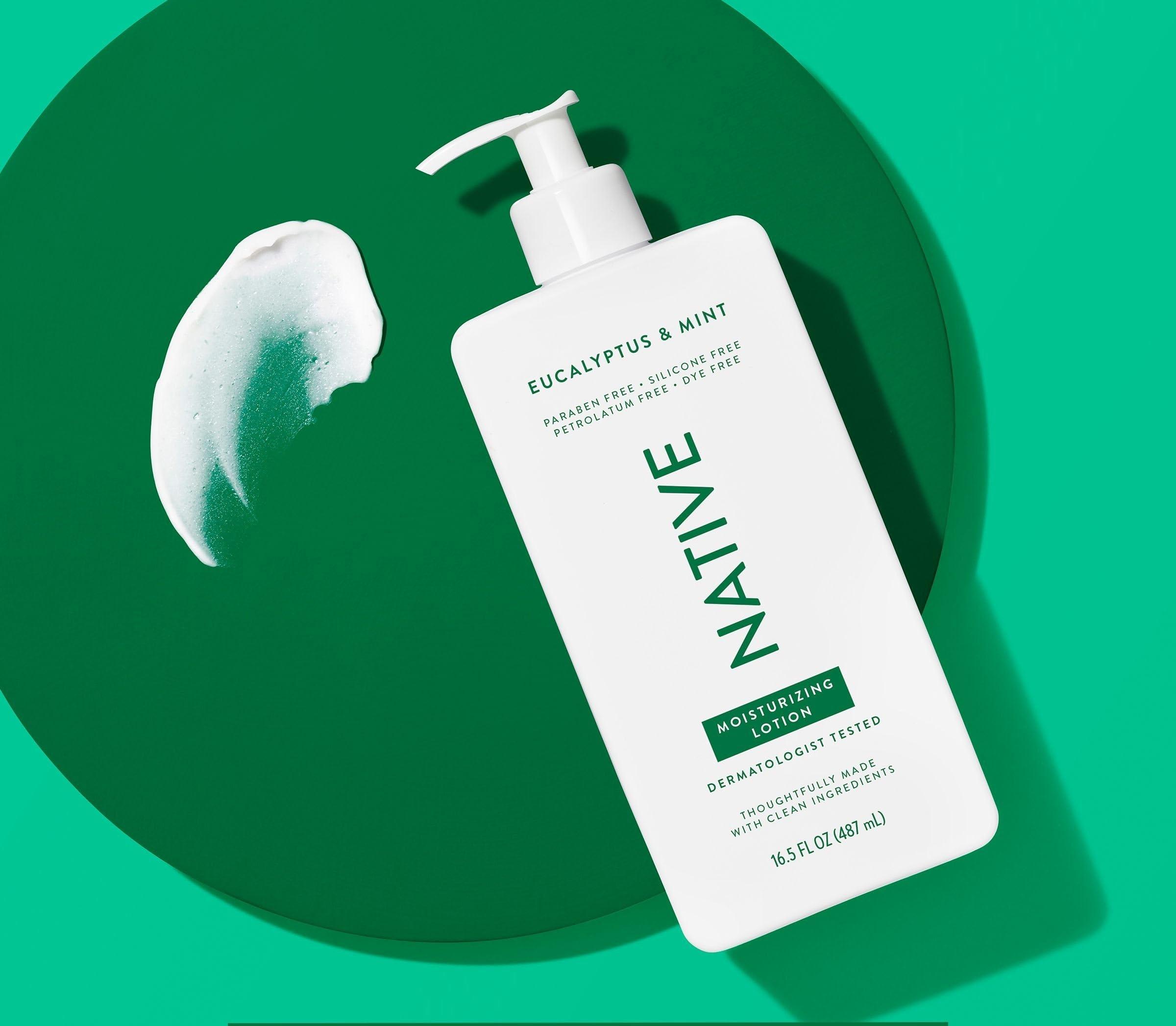 Native Native Body Lotion Contains Naturally Derived Plant-Based Moisturizers for Women and Men | Restores Dry Skin, Eucalyptus & Mint, 16.5 fl oz