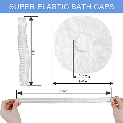 Ceizioes 150 PCS Upgrade Disposable Shower Caps. Ceizioes Waterproof Hair Bath Caps. Thickening Shower Cap for Women Kids Girls. Hotel and Hair Salon. Travel Spa. Home Use Beauty Salon