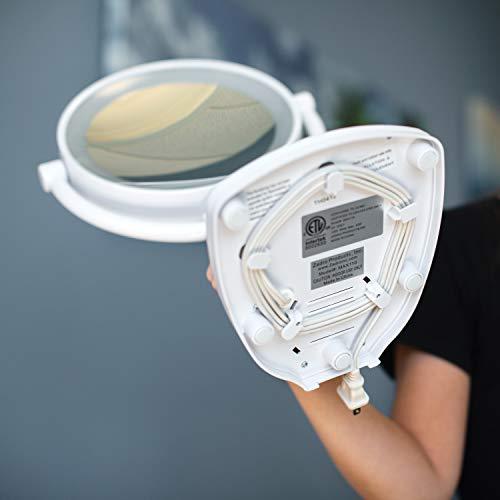 Zadro Zadro 11" W Max Bright Fluorescent Lighted Makeup Mirror with Magnification 10X/1X Swivel Head Tray Makeup Light Mirror, White