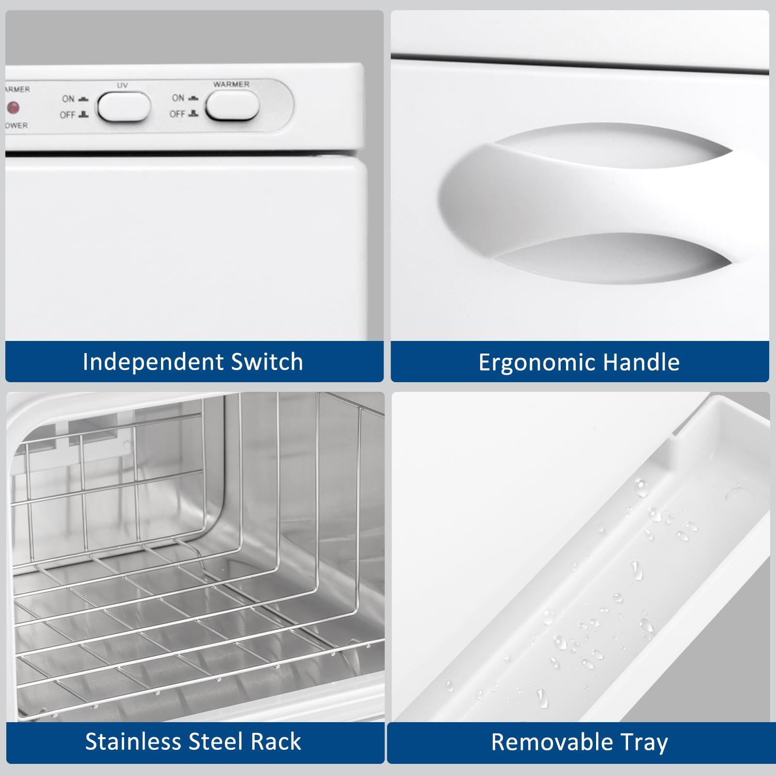 Ynredee Hot Towel Warmer,8L Towel Warmer Cabinet,Beauty Salon and Spa Towel Warmers,Spa Hot Towel Caddy for Facial Spa,Salon Equipment and Home (White)