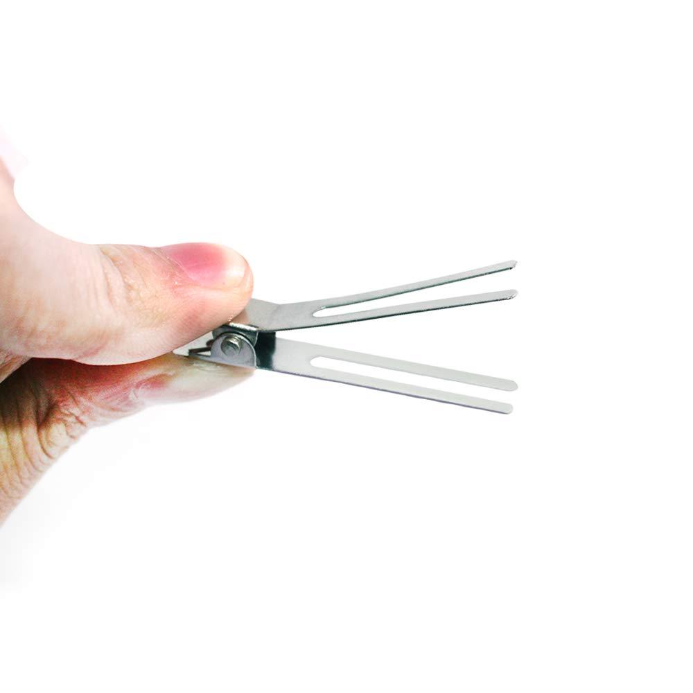 DanziX DanziX 100Pcs Styling Hair Clips,Double Prong Curl Clips,Pin Curl Clips for Hair, Alligator Roller Clip,Duckbill Long Hair Clips for Salon Hair Extensions