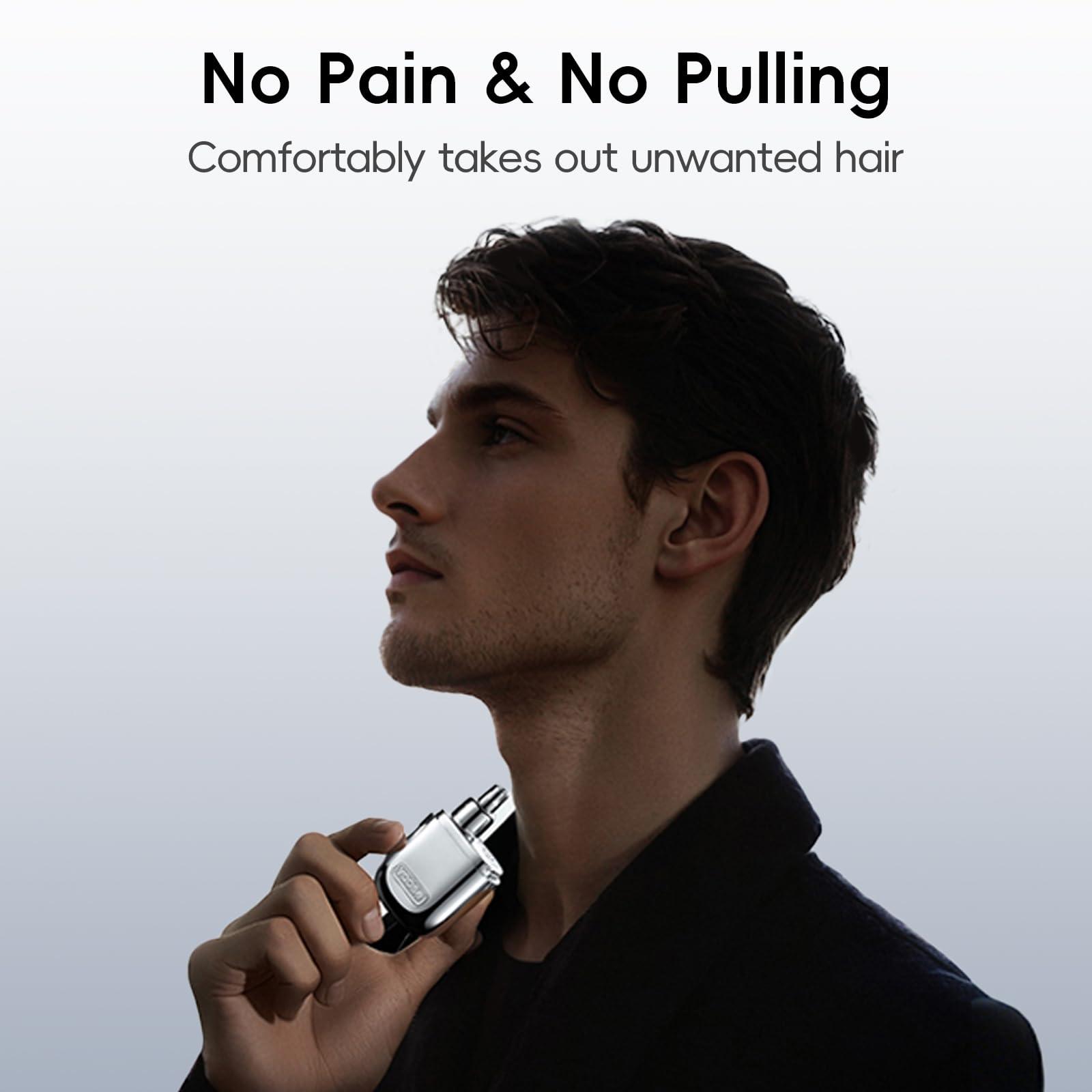 yoose yoose Grooming Bundle: Nose Hair Trimmer Silver and Mini Shaver Black, Alloy, Portable, Cordless, IPX7 Waterproof, USB-C Rechargeable, Easy Cleaninig