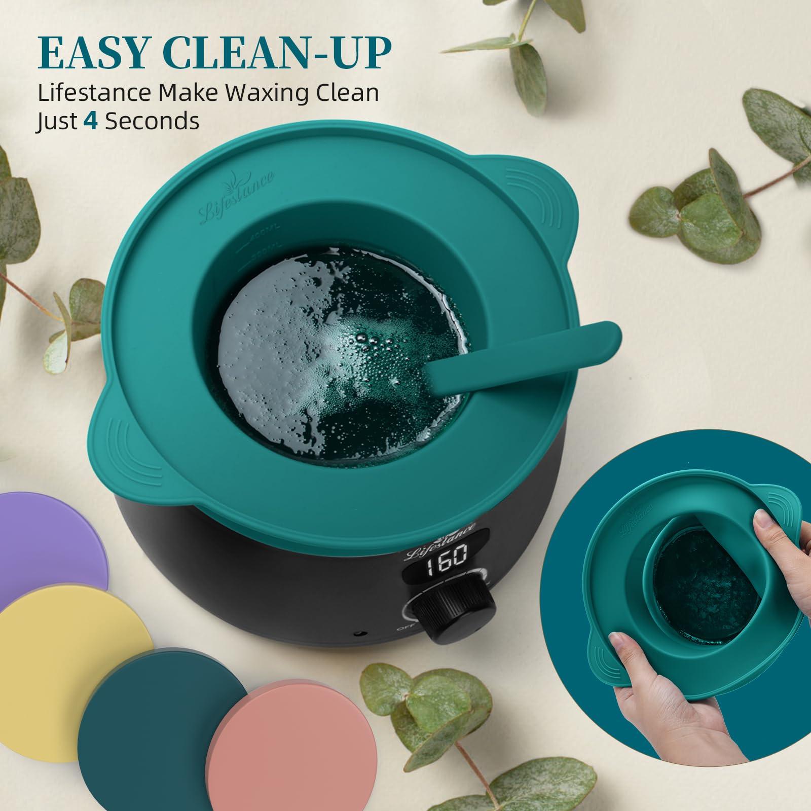 Lifestance Lifestance Removable Silicone Wax Pot Liner Kit + Bikini & Underarm & Face & Body Wax Beads