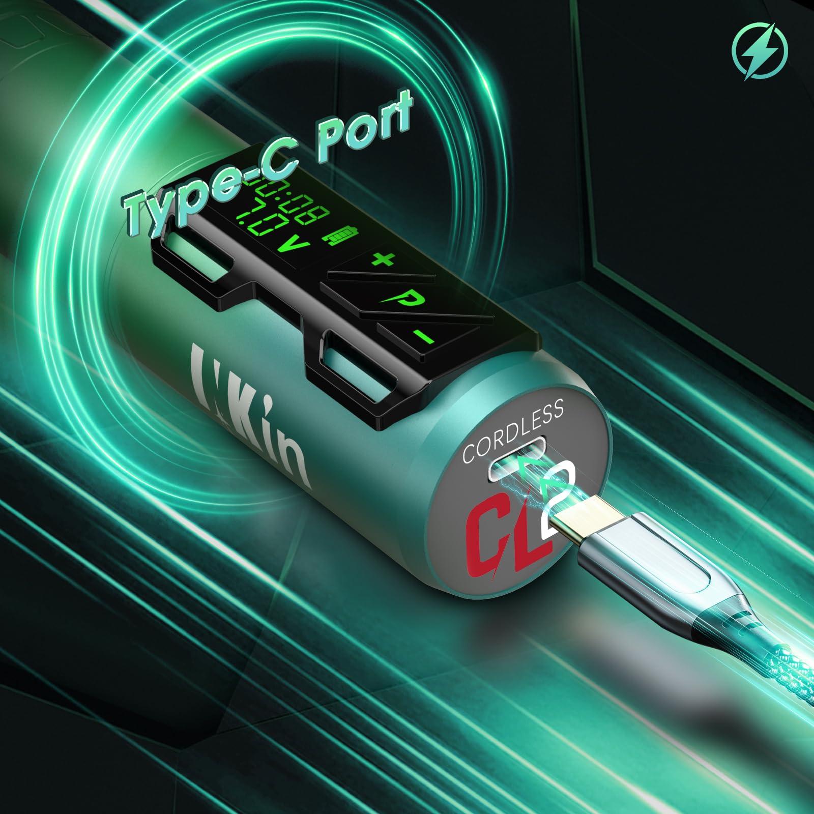 INKin INKin Tattoo Kit, Professional Tattoo Machine with 2 Replaceble Power 1800mAH, CL2 Wireless Tattoo Gun LED Display and 4.0MM Stroke Lengh Tattoo Pen for Tattoo Artists