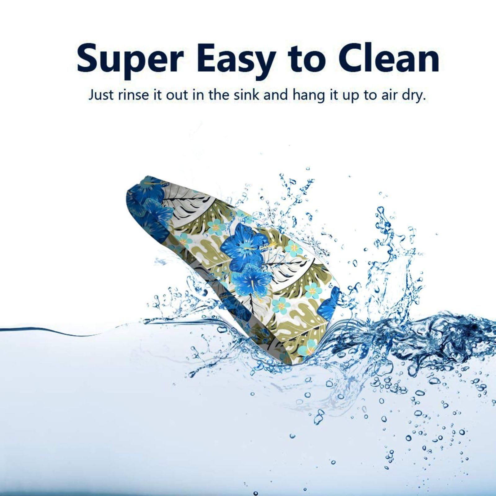 ROSIHODE Hawaii Hawaiian Flower Wide Headbands,Fashion Hair Bands Yoga Running Sports Workout Gym Stretchy Turbans for Women Men