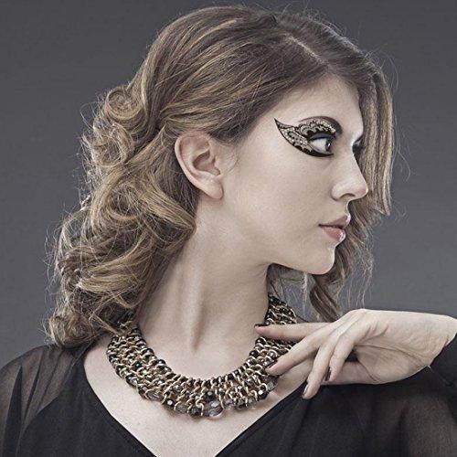 kilofly kilofly 8 Sets Temporary Eye Tattoo Makeup Transfer Stickers Crystal Gem Liners