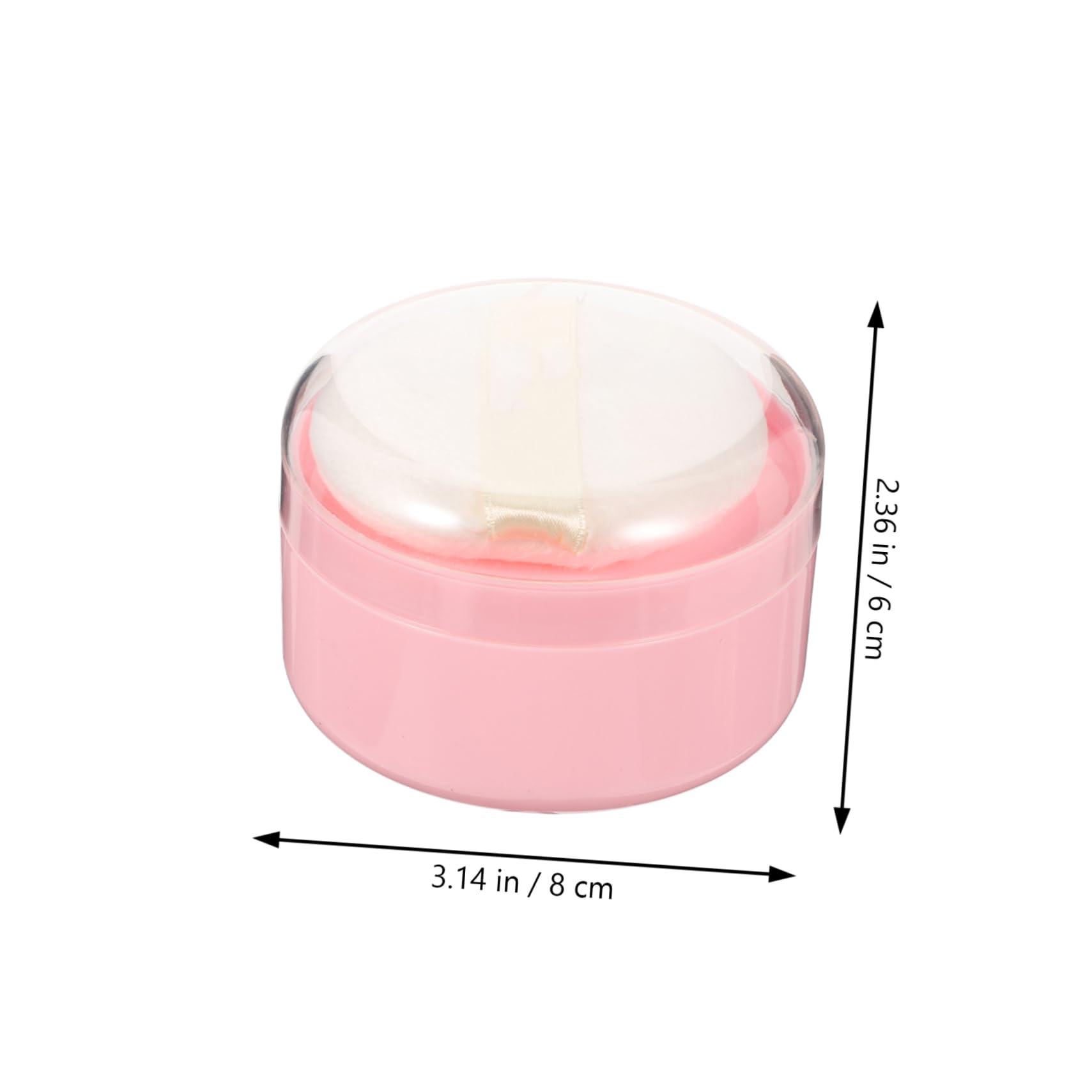 KOMBIUDA KOMBIUDA 2Pcs Loose Powder Puff Containers with Puffs Dusting Powder Boxes for Body Powder Travel-Friendly Cosmetic Puff for Home -go Use