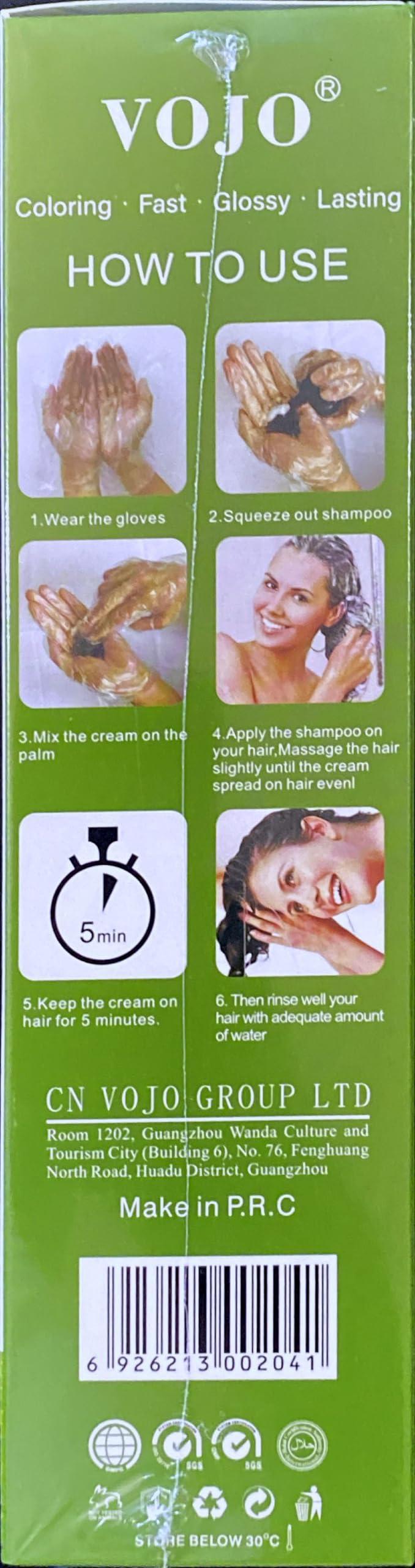 BTONE BTONE Vojo Apple Black Hair Dye Shampoo 3-in-1 Formula with Tropical Apple Extracts, Perfect for Color-Treated Hair, Provides 100% Gray Coverage, Vitamin C-Enriched, 500ml dye shampoo.