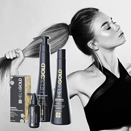 Heli's Gold Heli's Gold Weightless Conditioner - Gently Nourishes Without Weighing Hair Down - Energizes Your Scalp - Promotes Natural Shine - Soft And Manageable - Fine, Thinning And Normal Strands - 8.4 Oz