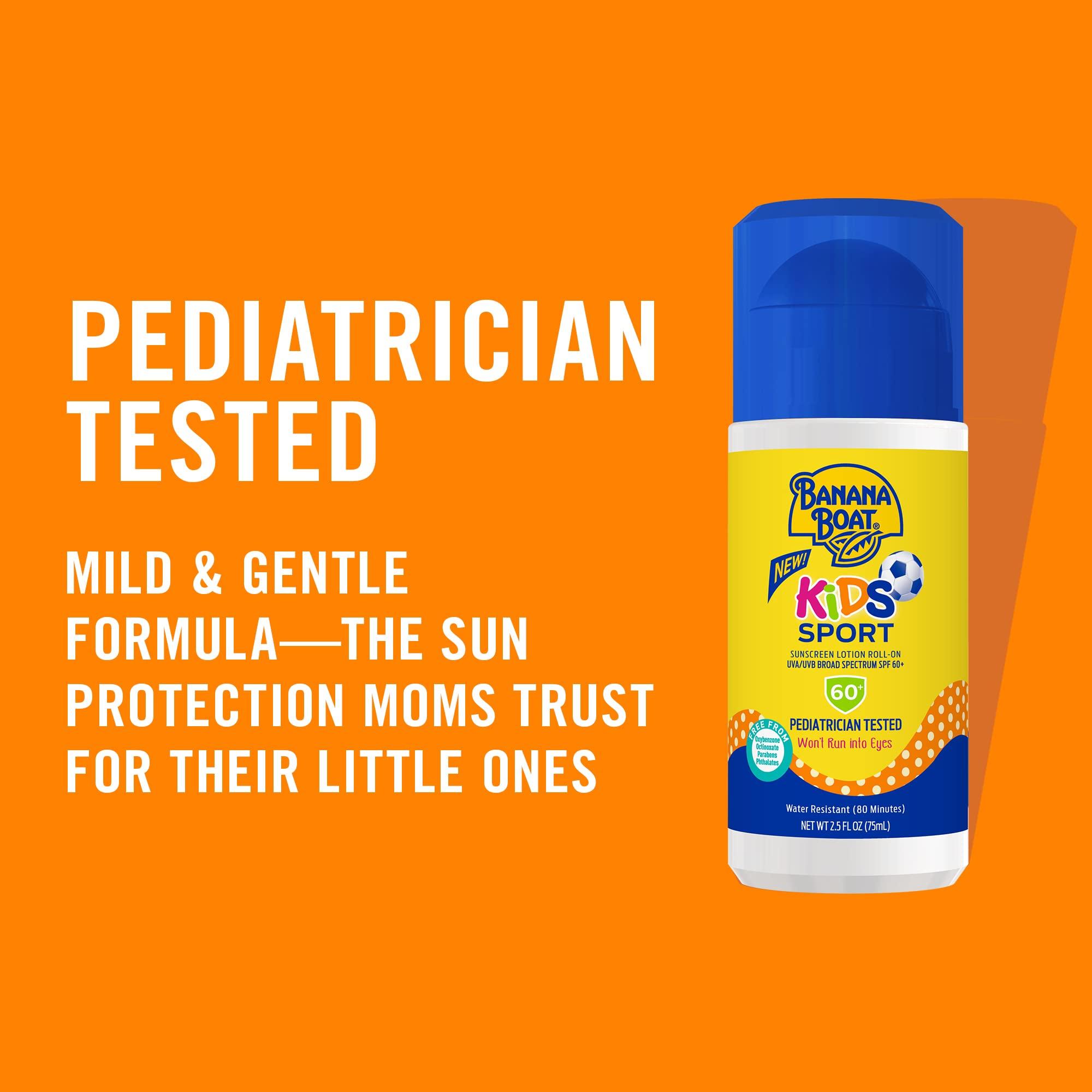 Banana Boat Banana Boat Kids Sport Sunscreen Roll On Lotion SPF 60, 2.5oz | Travel Size Sunscreen for Kids, Kids Roll On Sunscreen, Kids Sunblock, Travel Sunscreen, Sunscreen Stick, Kids Sunscreen SPF 60, 2.5oz
